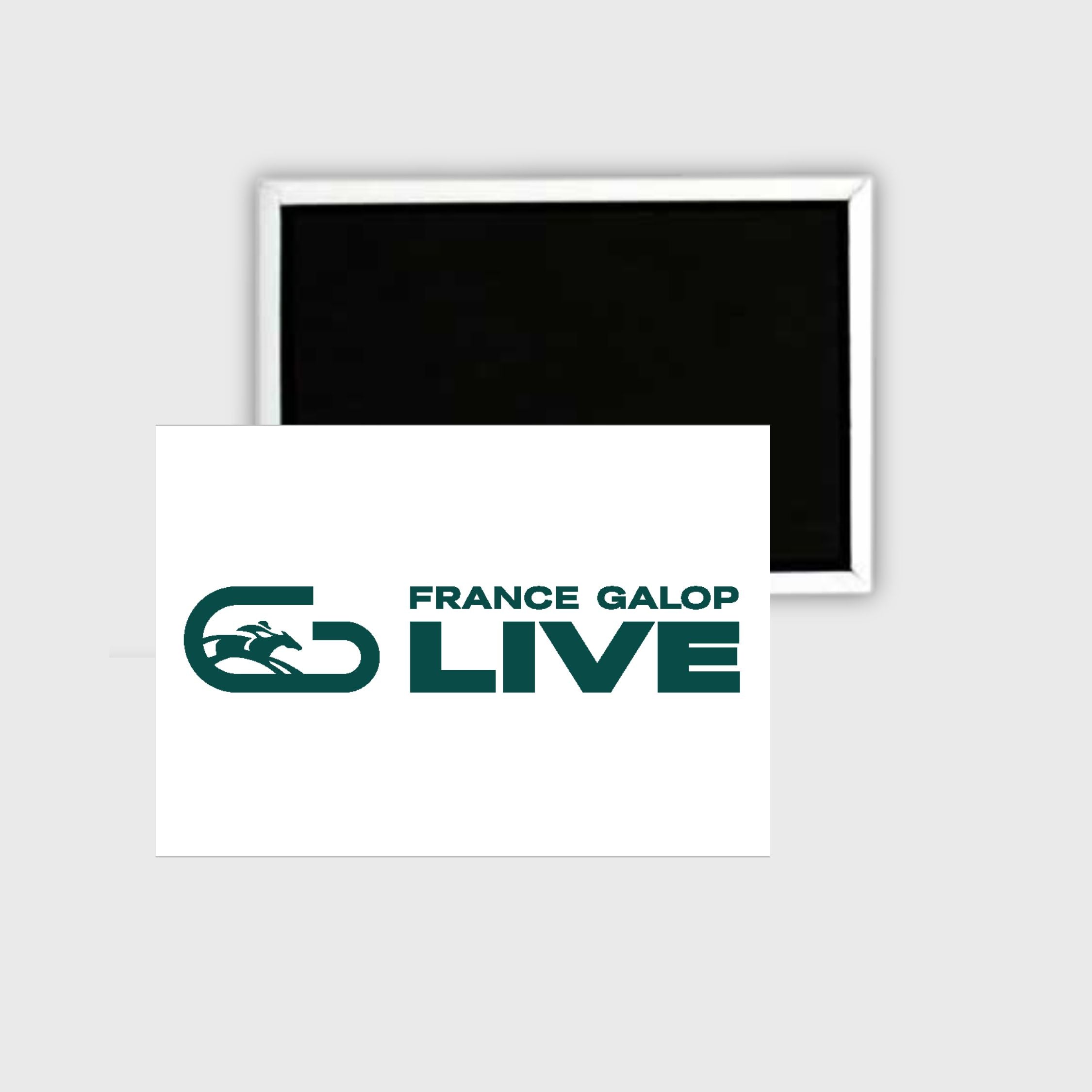 Magnet France Galop Live Logo Pattern White
