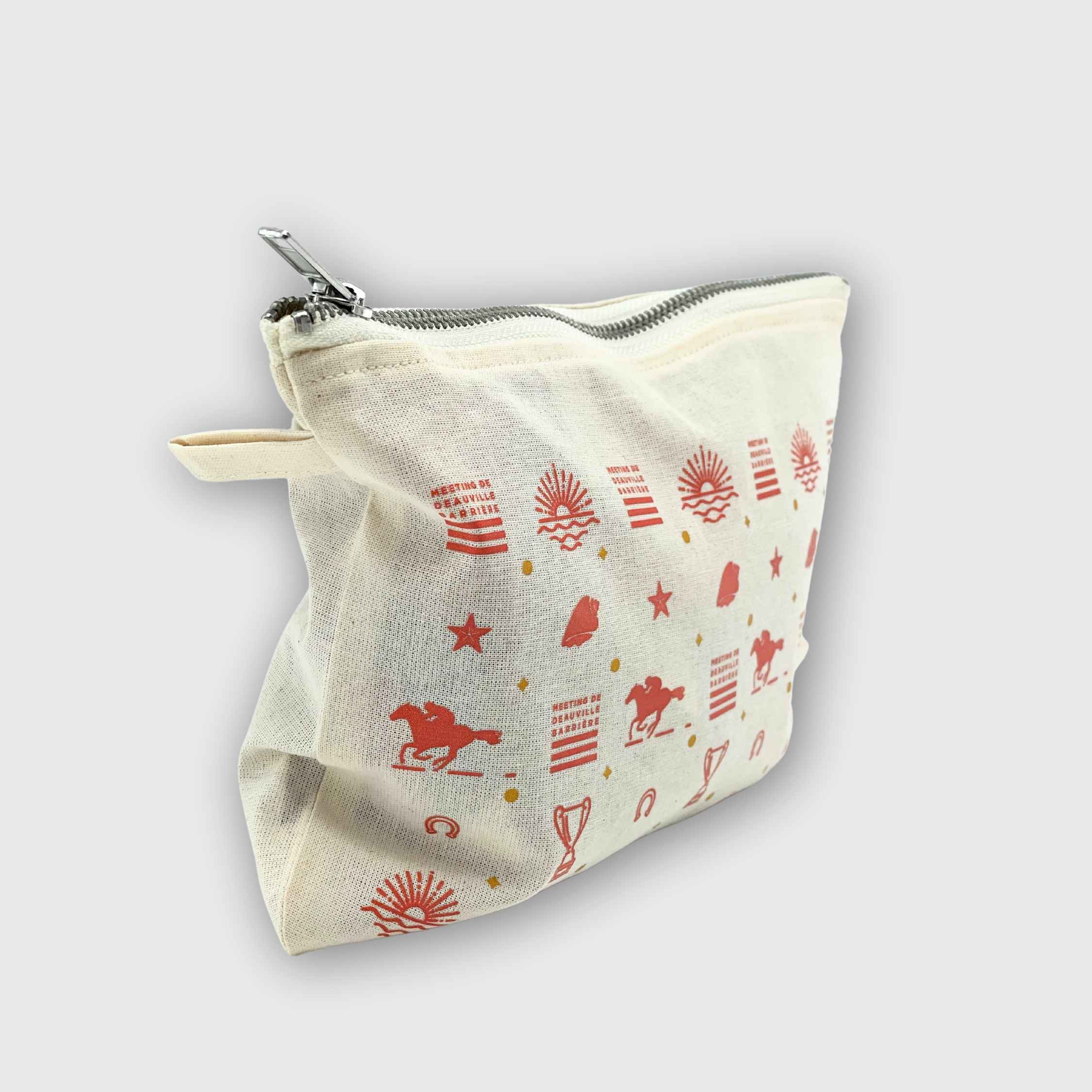 Trousse Meeting de Deauville Barrière Pattern Diurne Beige Naturel