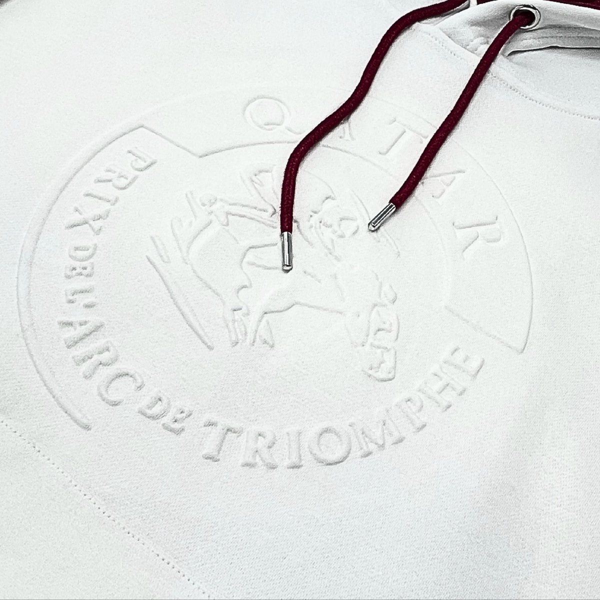 Qatar Prix de l'Arc de Triomphe Sweatshirt with Mixed Relief Logo White