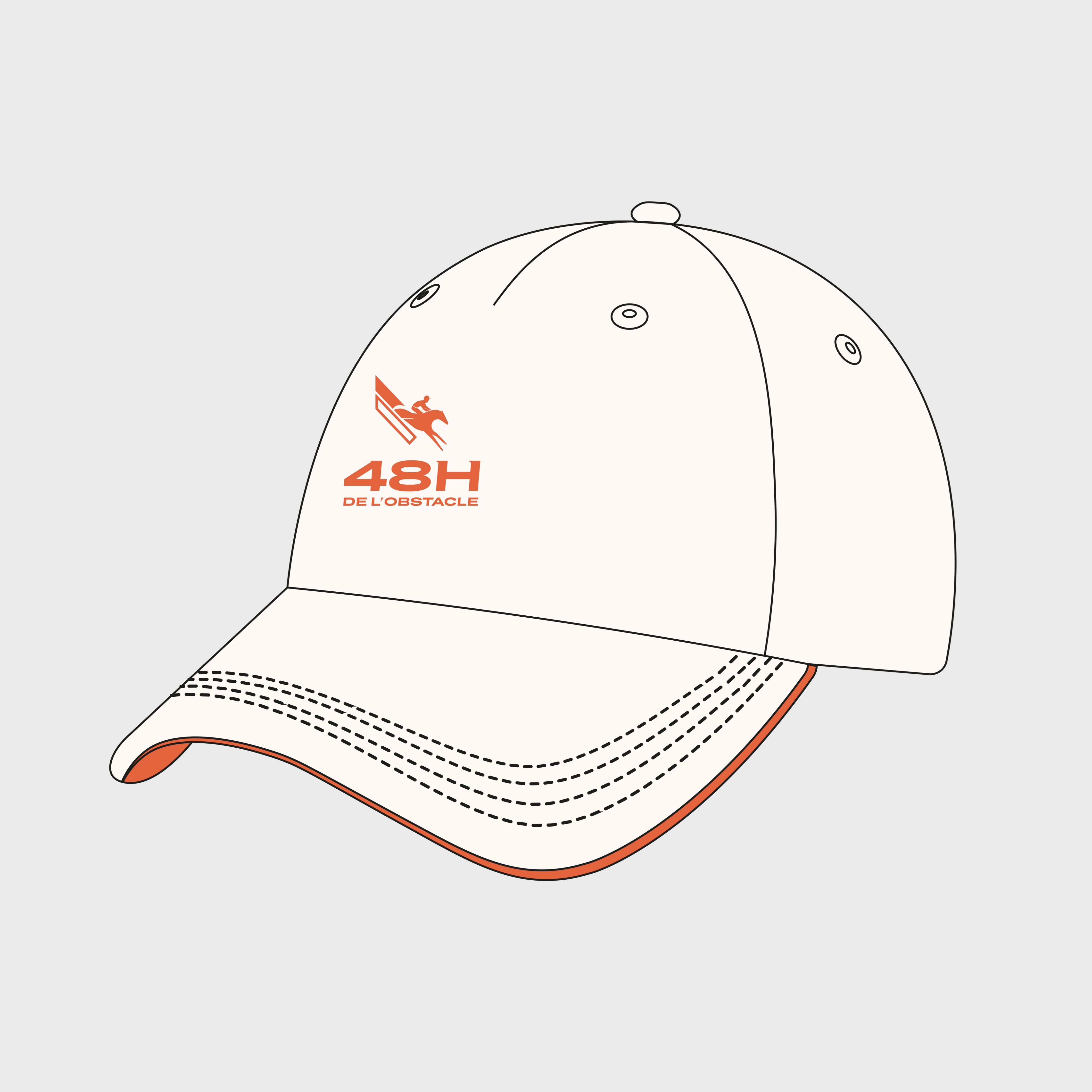 Casquette 48h de l'Obstacle Logo Orange