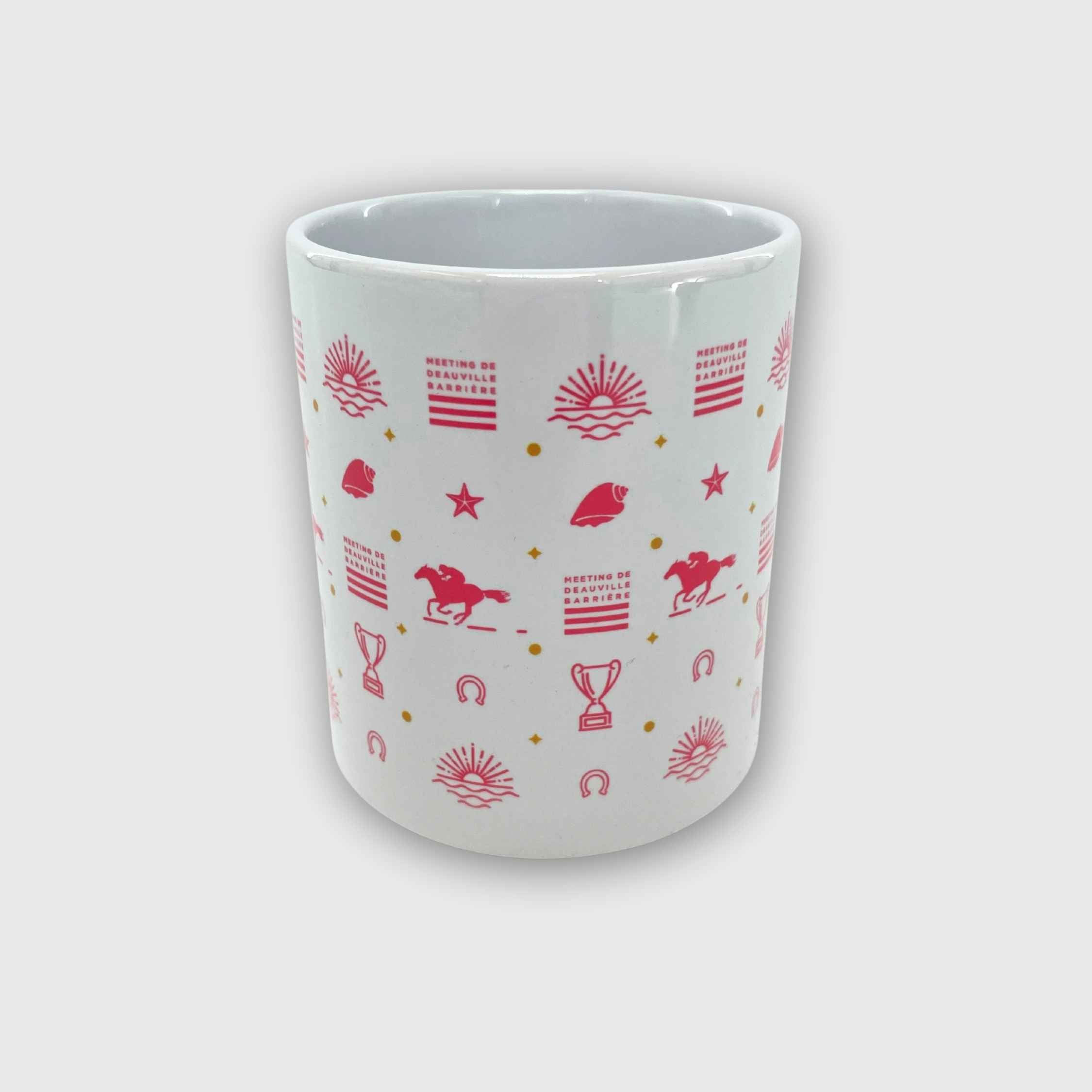 Mug Meeting de Deauville Barrière Pattern Blanc