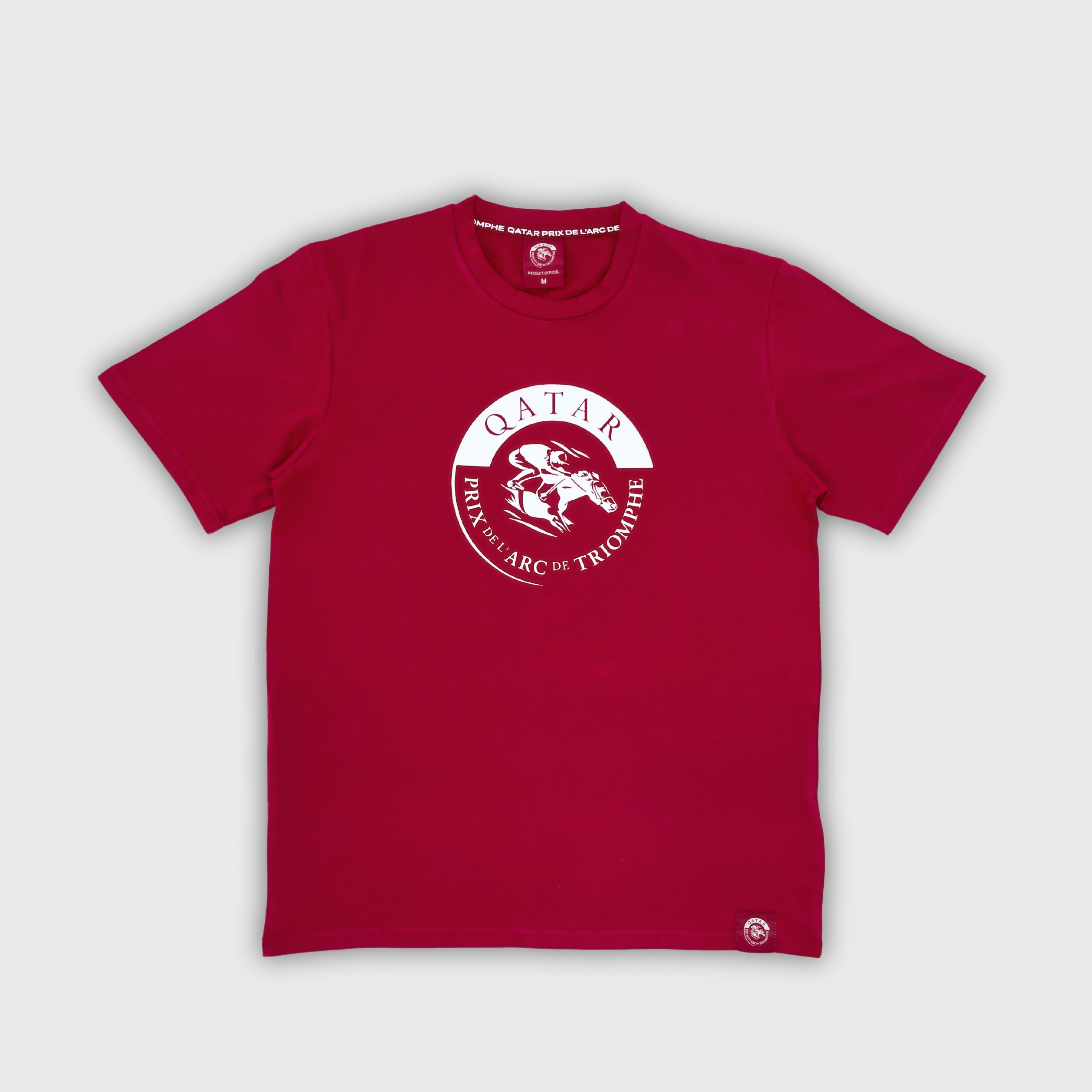 T-shirt Qatar Prix de l'Arc de Triomphe Logo Mixte Rouge