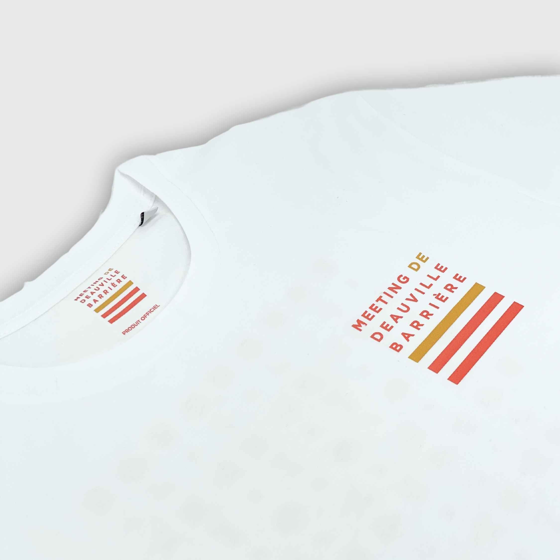 T-shirt Meeting de Deauville Barrière Picto Diurne Mixte Blanc