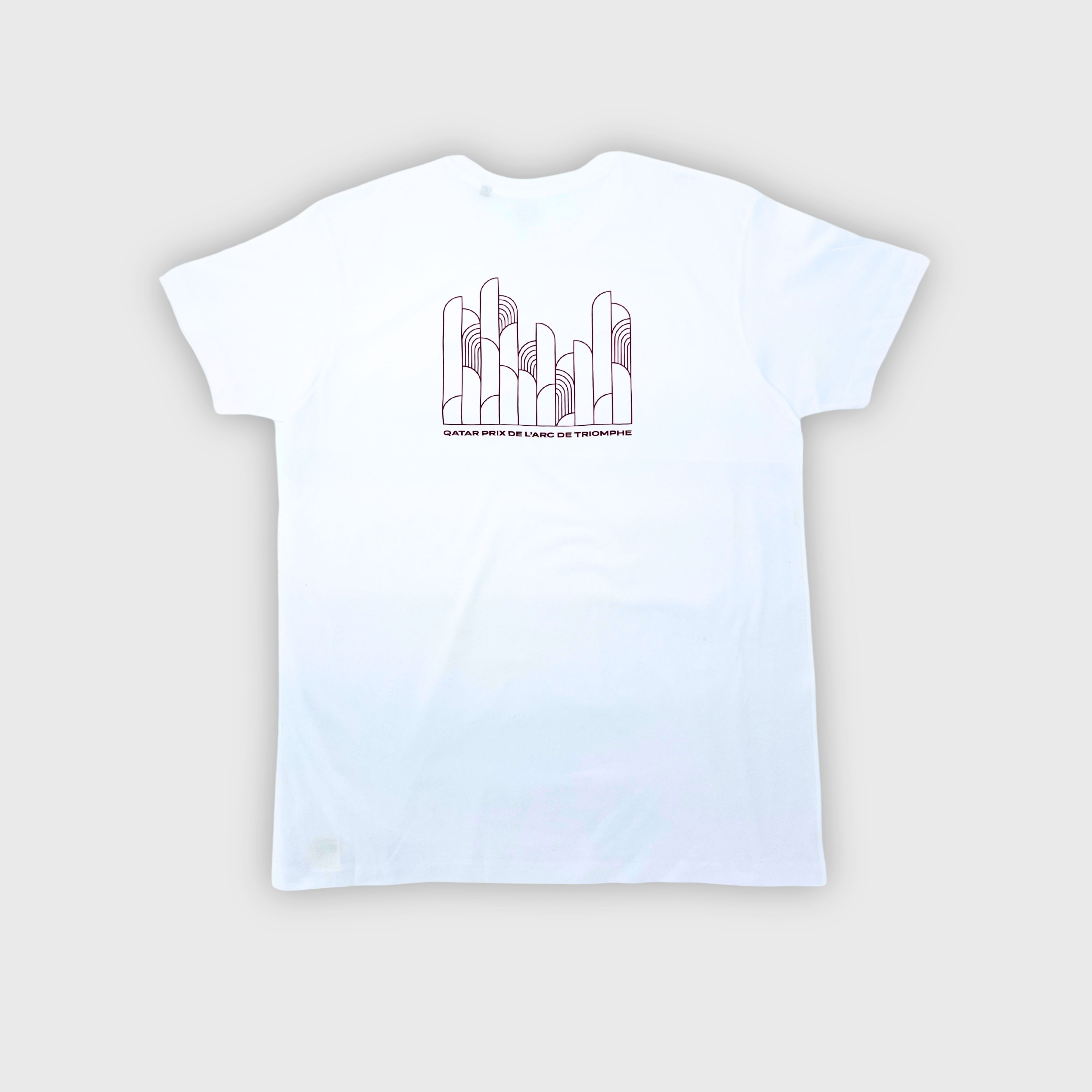 T-shirt Qatar Prix de l'Arc de Triomphe Arches Mixte Blanc