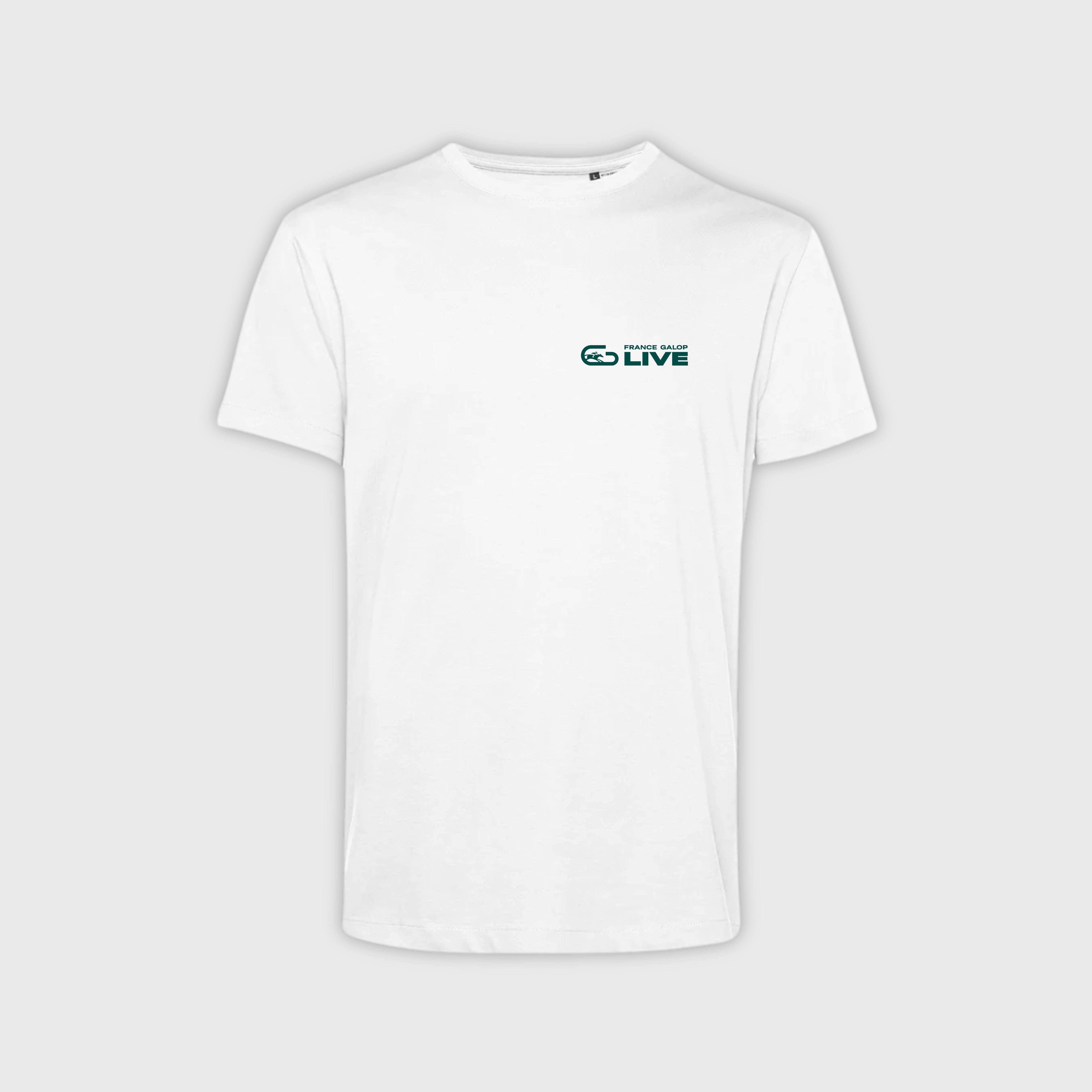 France Galop Live Mixed Pattern White T-shirt