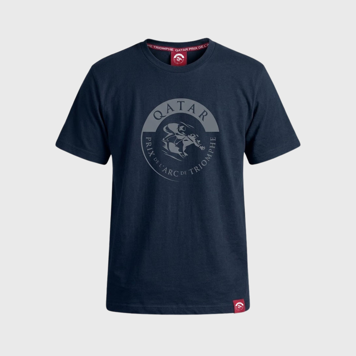 Qatar Prix de l'Arc de Triomphe Mixed Logo Navy Blue T-shirt