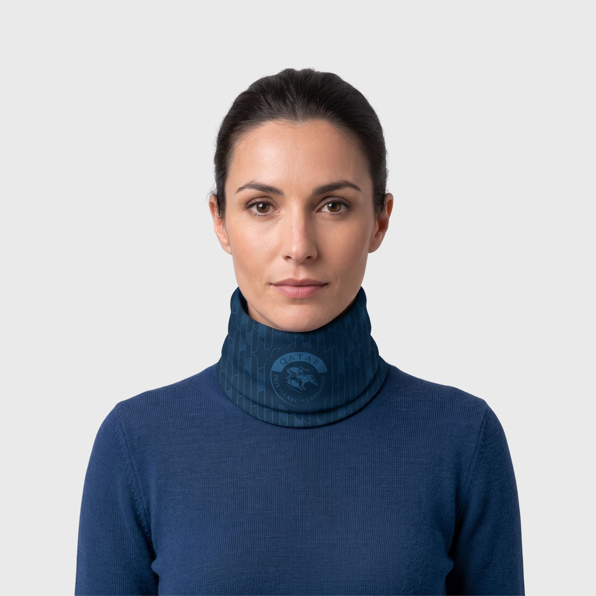 Bandana Qatar Prix de l'Arc Triomphe Navy Logo