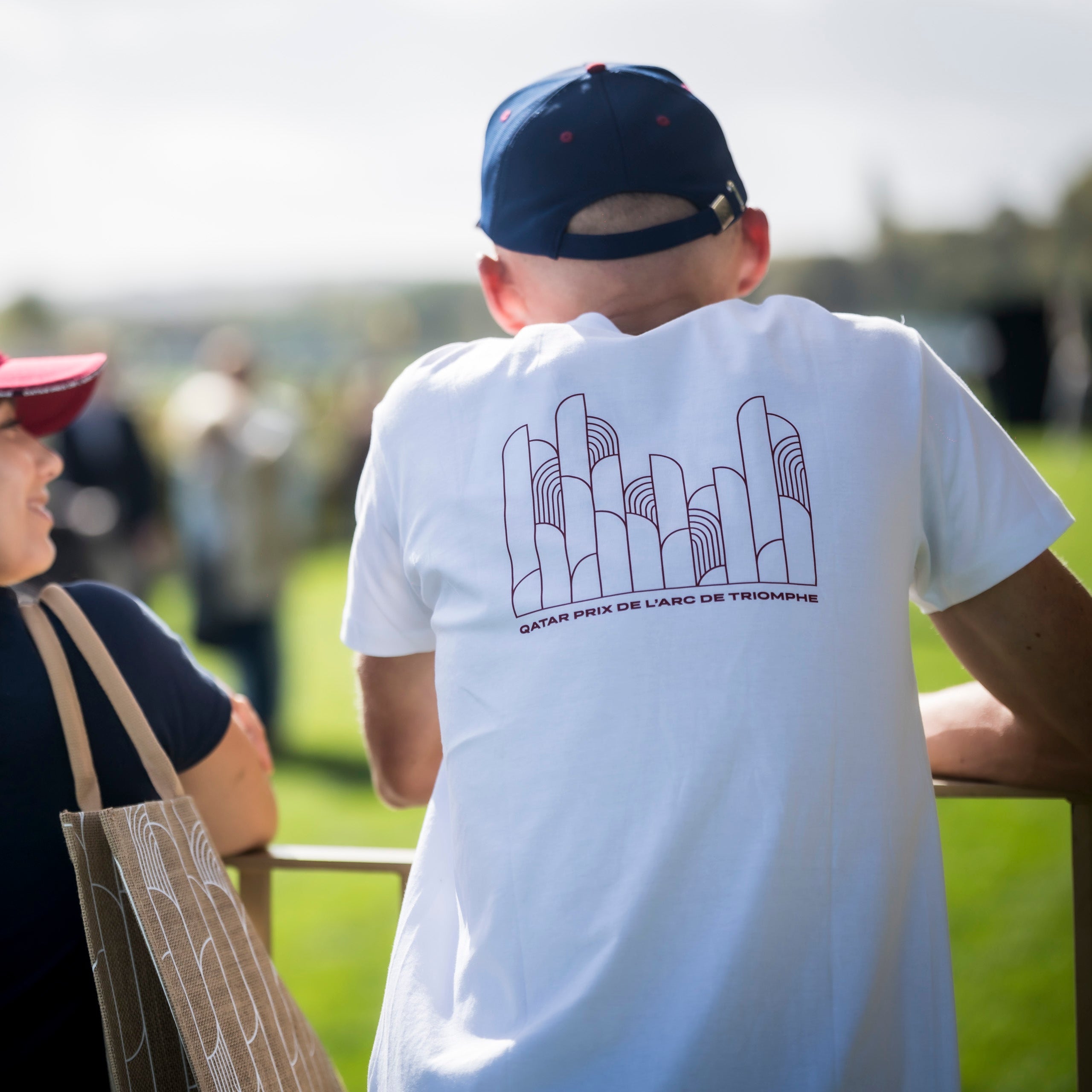 T-shirt Qatar Prix de l'Arc de Triomphe Arches Mixte Blanc