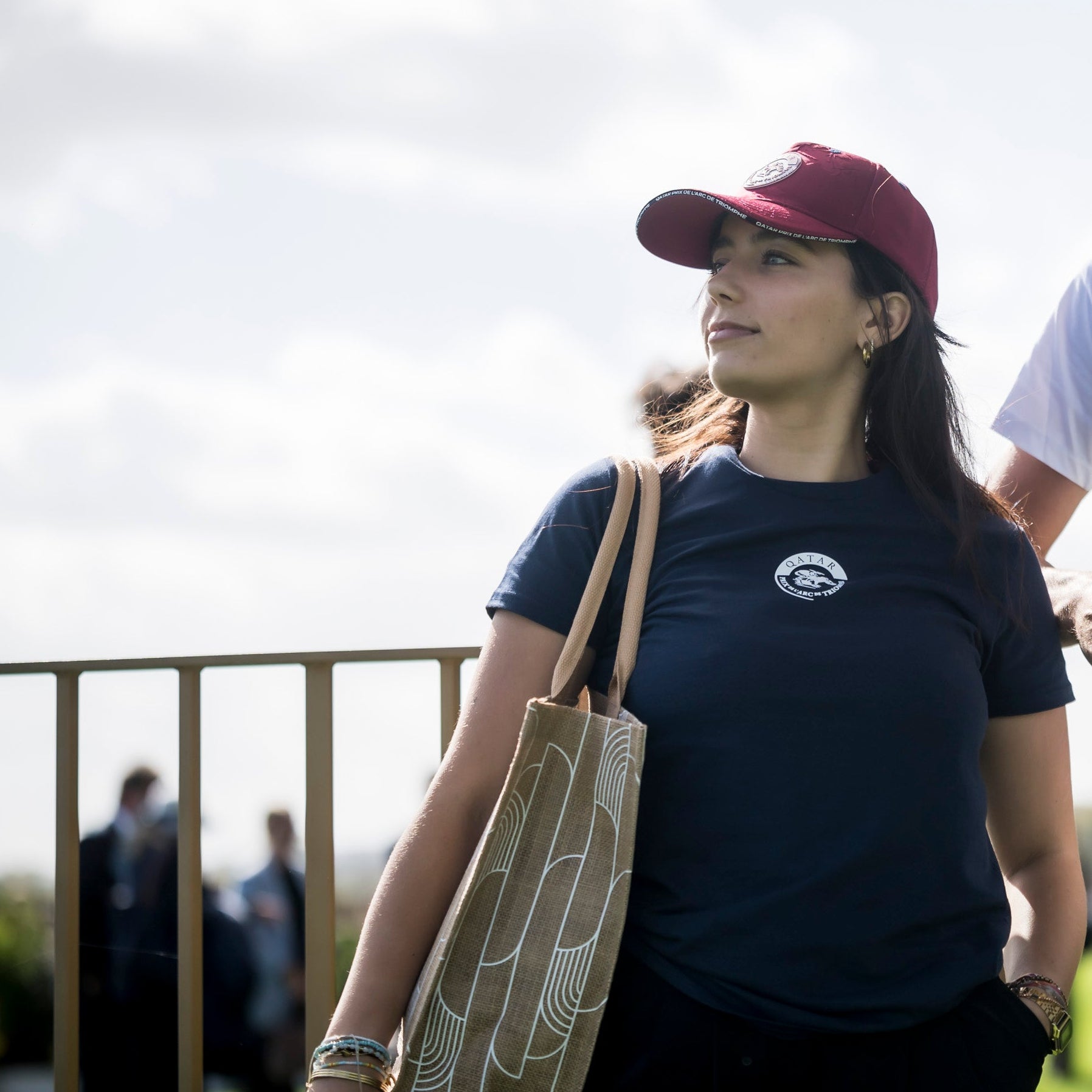 T-shirt Qatar Prix de l'Arc de Triomphe Logo Relief Mixte Bleu Marine