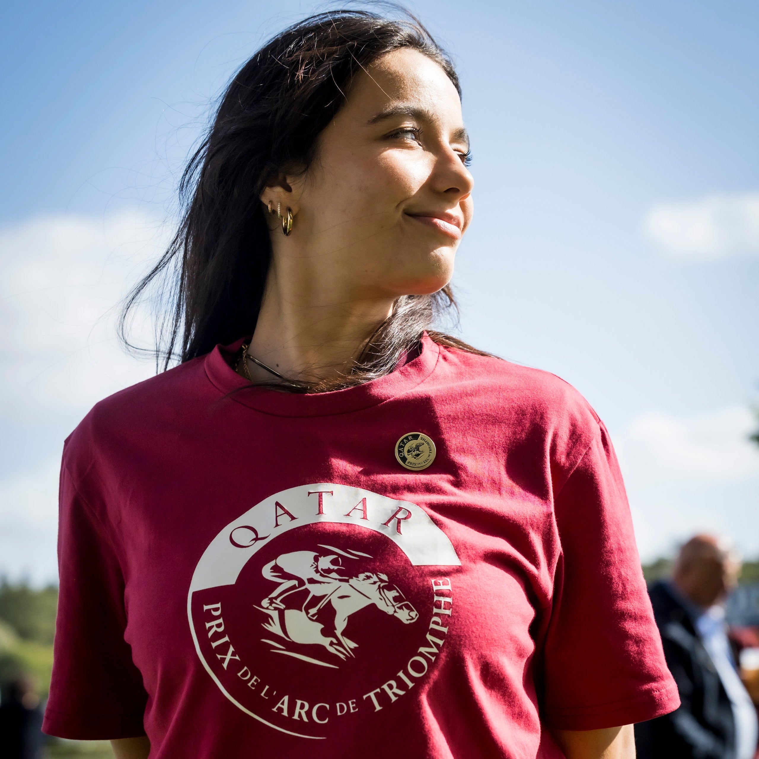 T-shirt Qatar Prix de l'Arc de Triomphe Logo Mixte Rouge