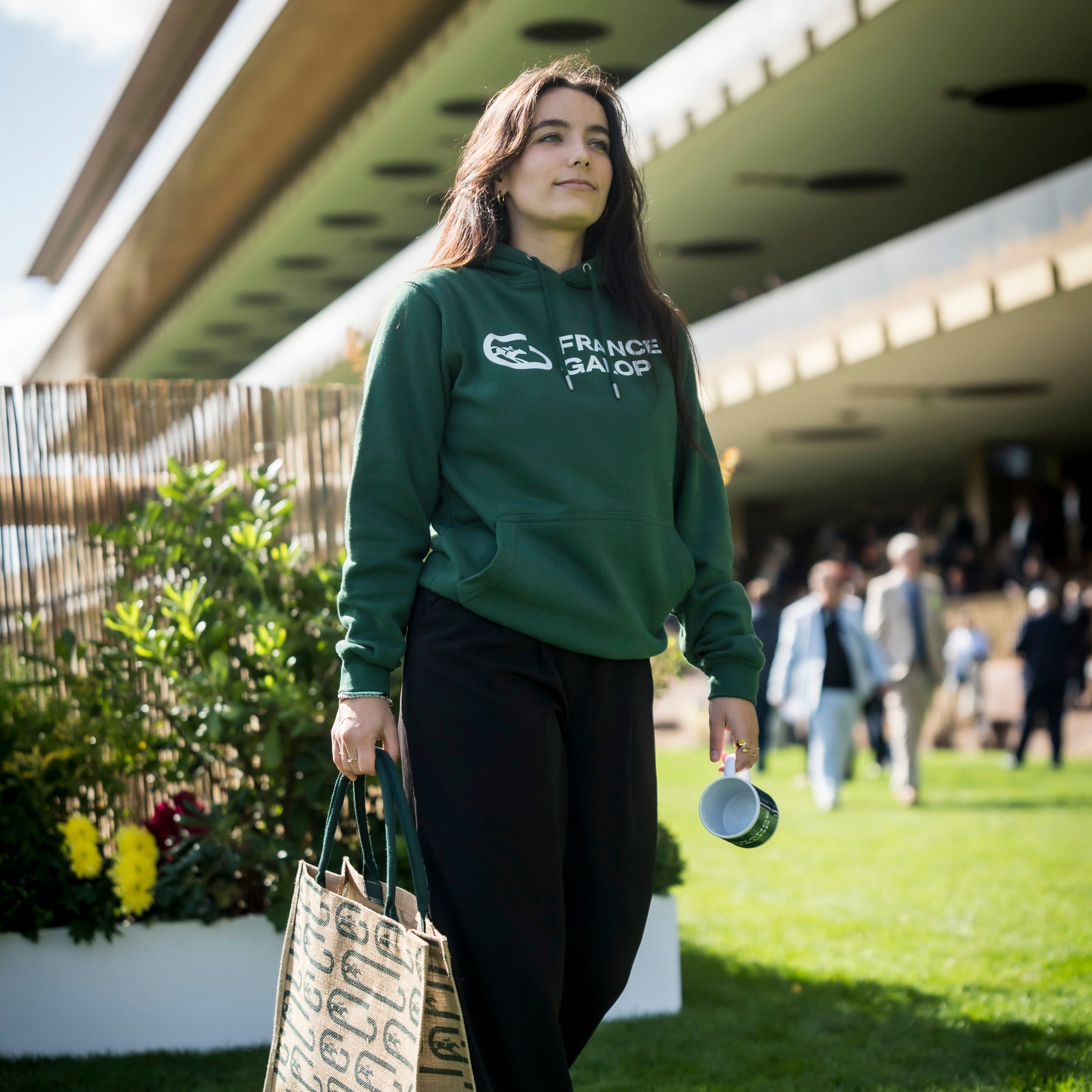 フランスギャロップロゴミックスグリーンスウェットシャツ