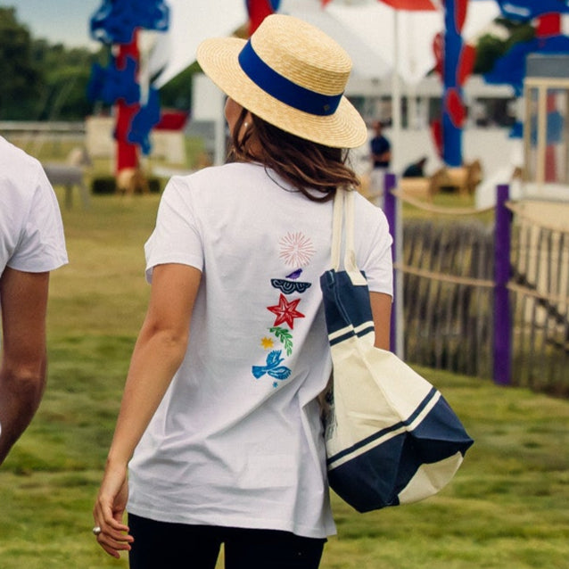 T-shirt Prix Diane Longines Linocut Mixte Blanc