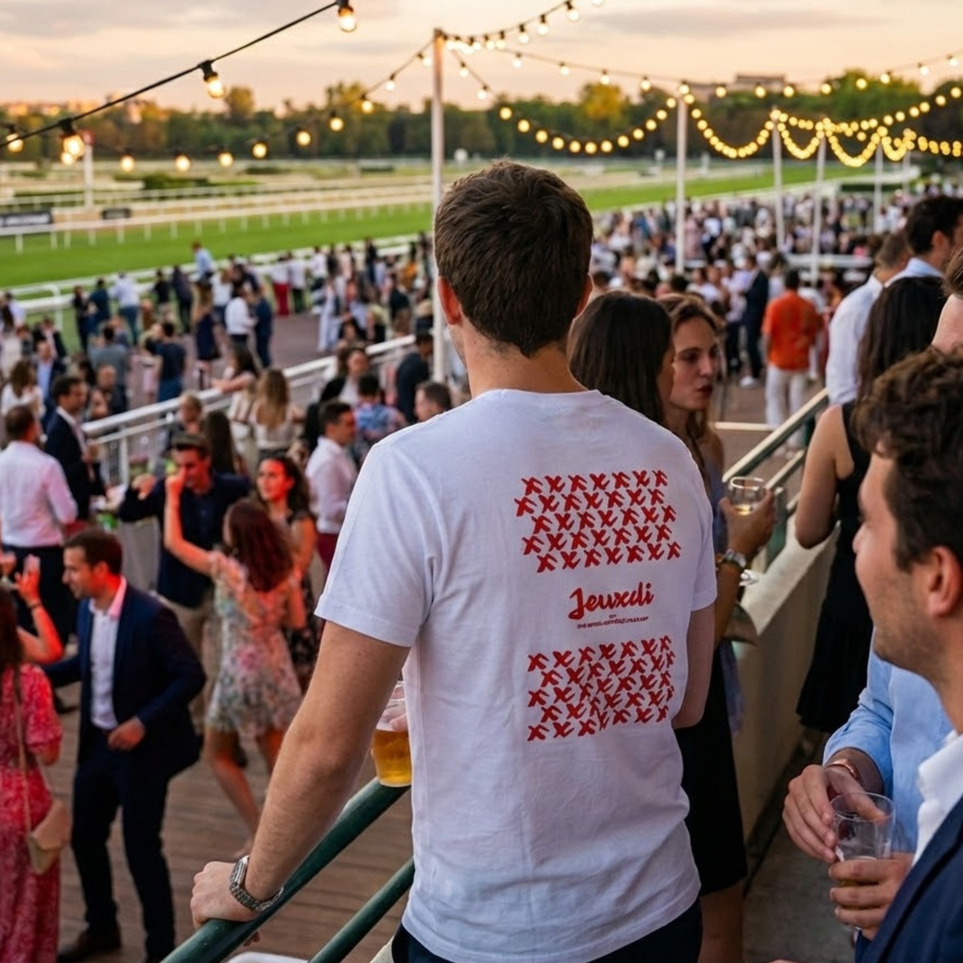 JeuXdi by ParisLongchamp ミックスバックTシャツ ホワイト