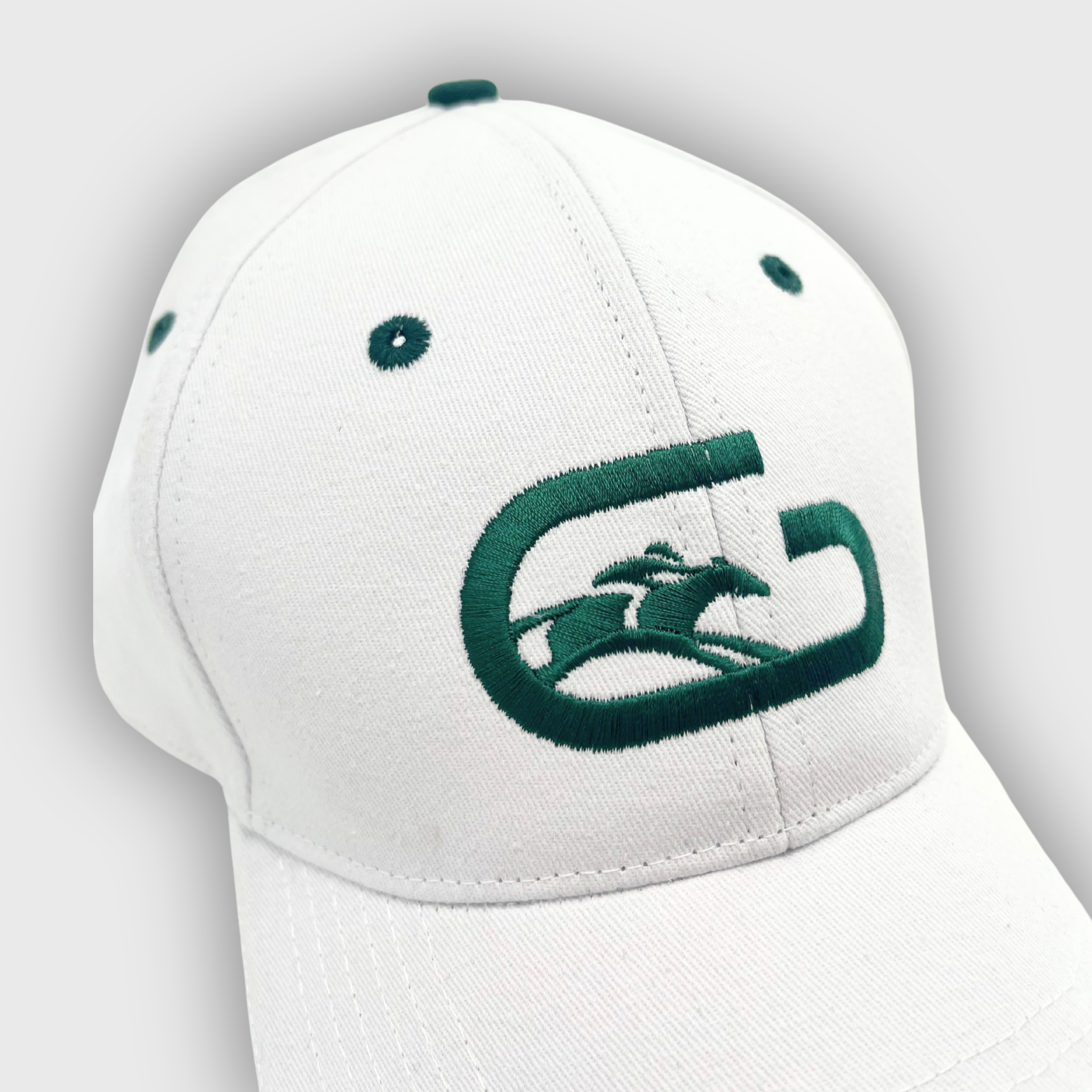 Casquette France Galop Live G Blanc Liseré Vert