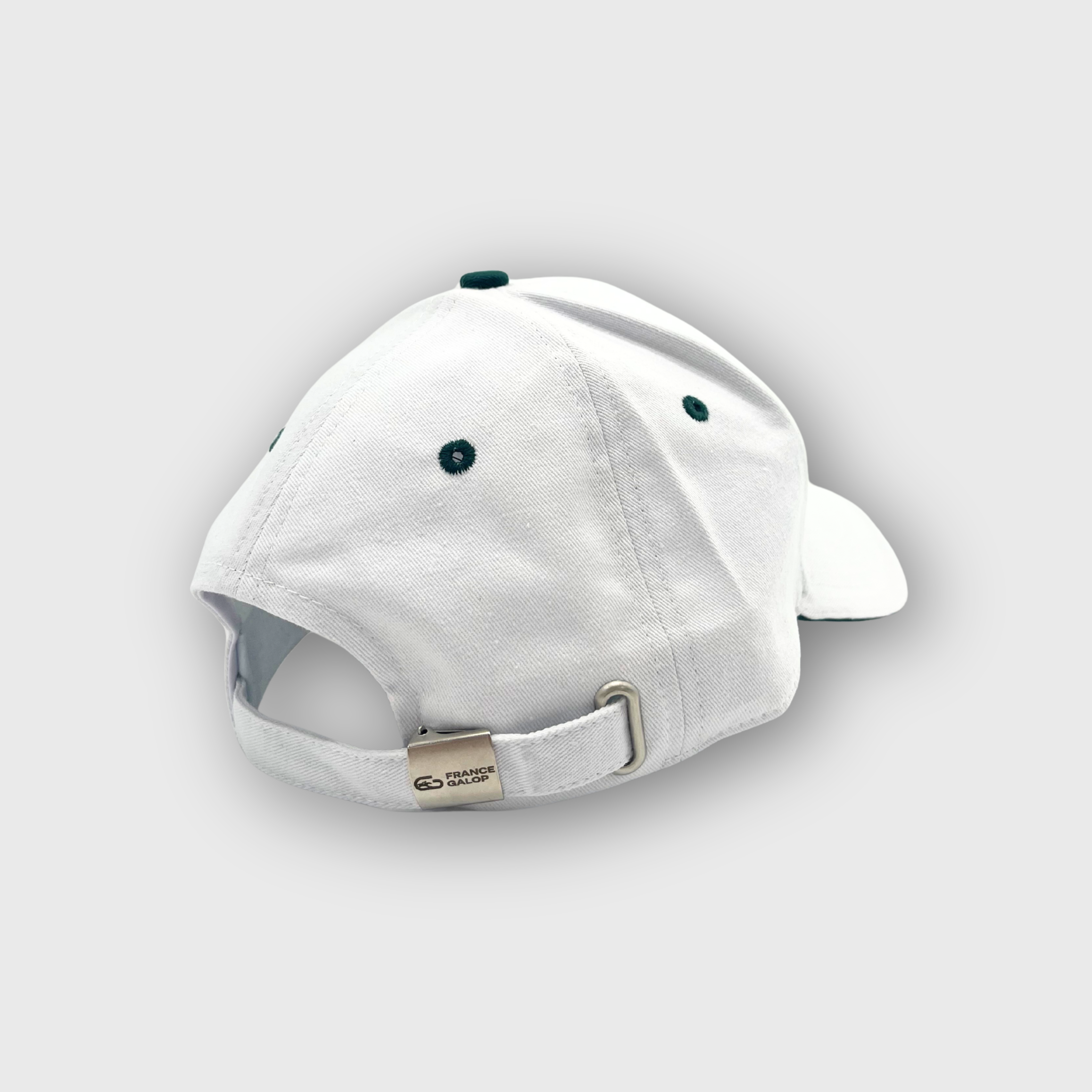 Casquette France Galop Live G Blanc Liseré Vert