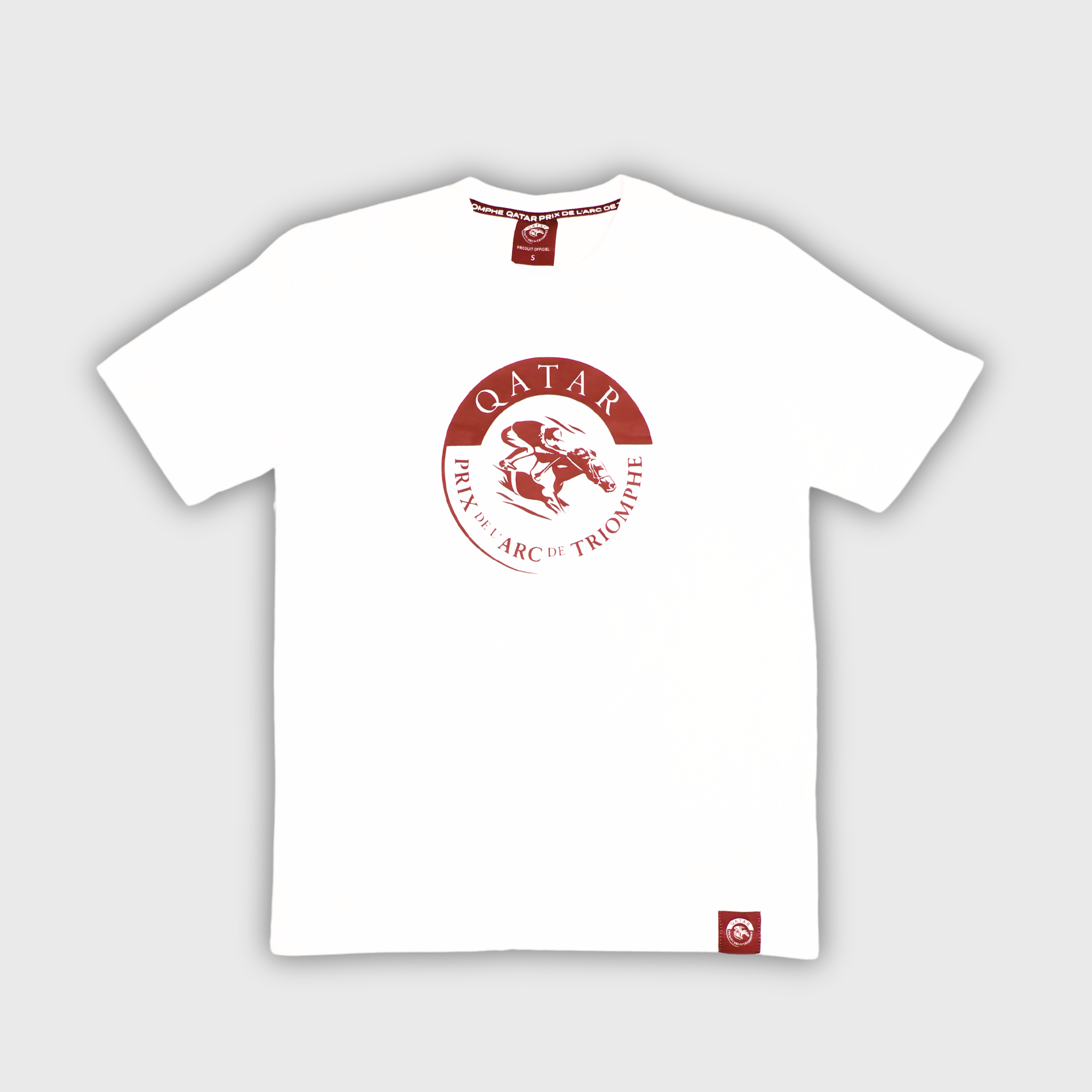 T-shirt Qatar Prix de l'Arc de Triomphe Logo Mixte Blanc