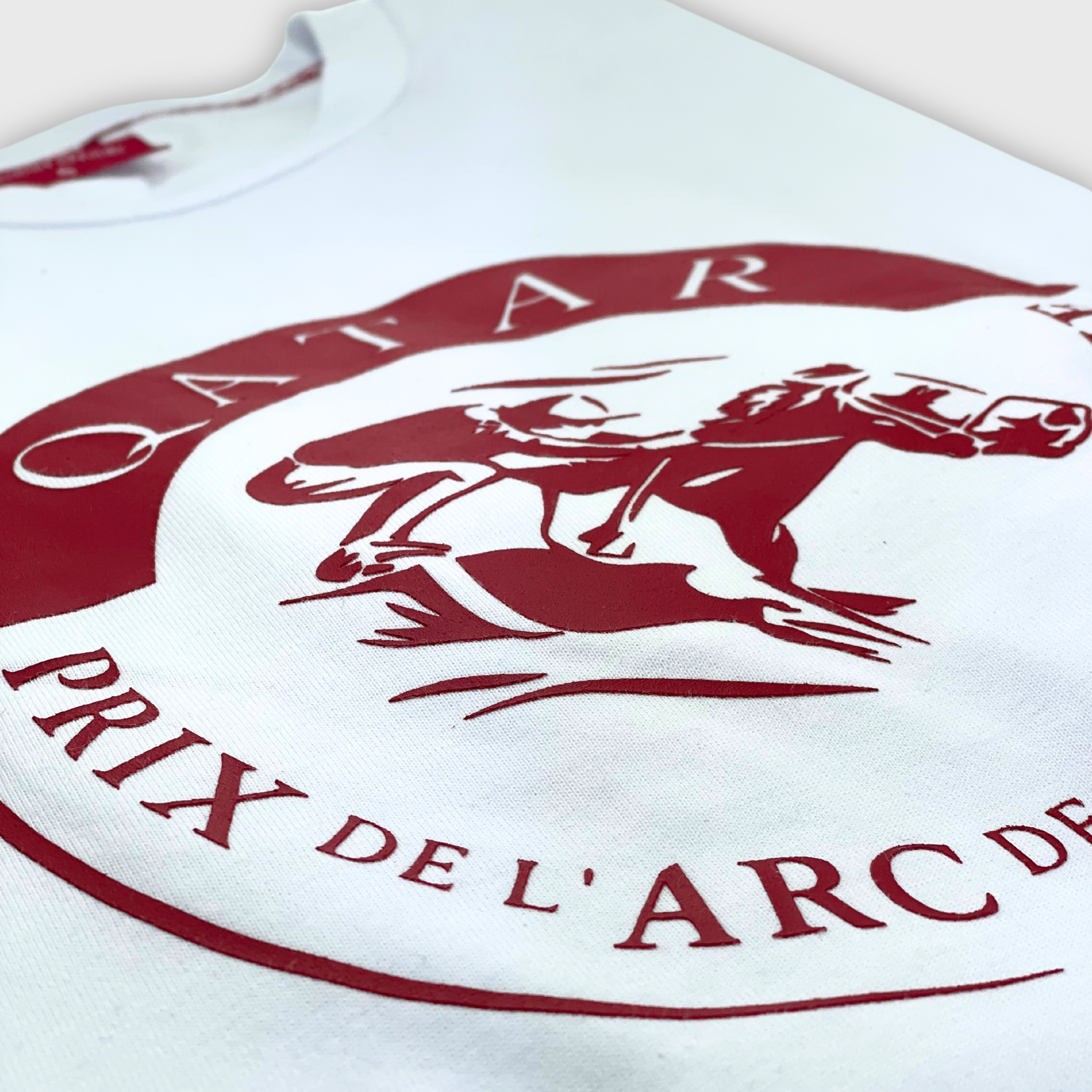 T-shirt Qatar Prix de l'Arc de Triomphe Logo Mixte Blanc