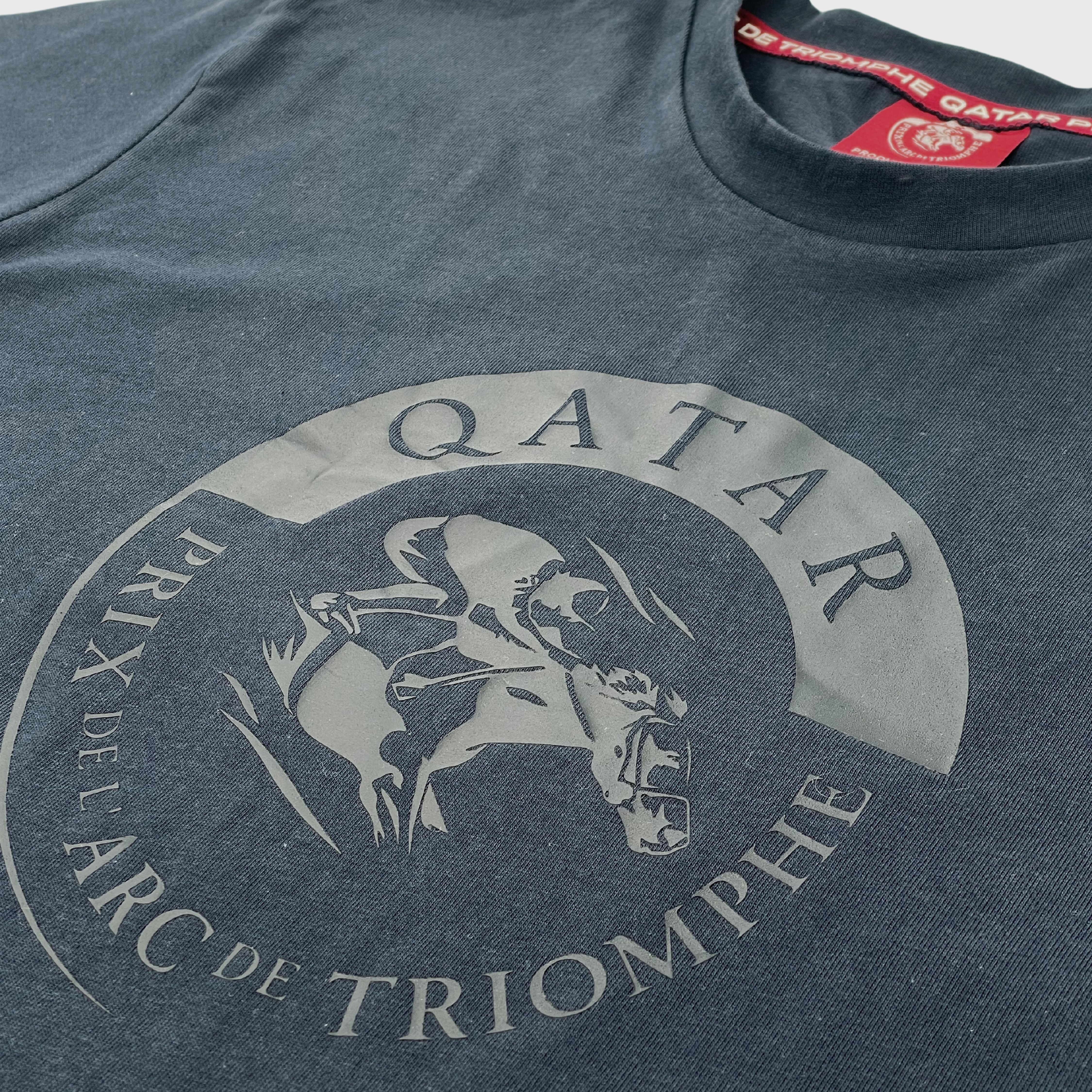T-shirt Qatar Prix de l'Arc de Triomphe Logo Mixte Bleu Marine