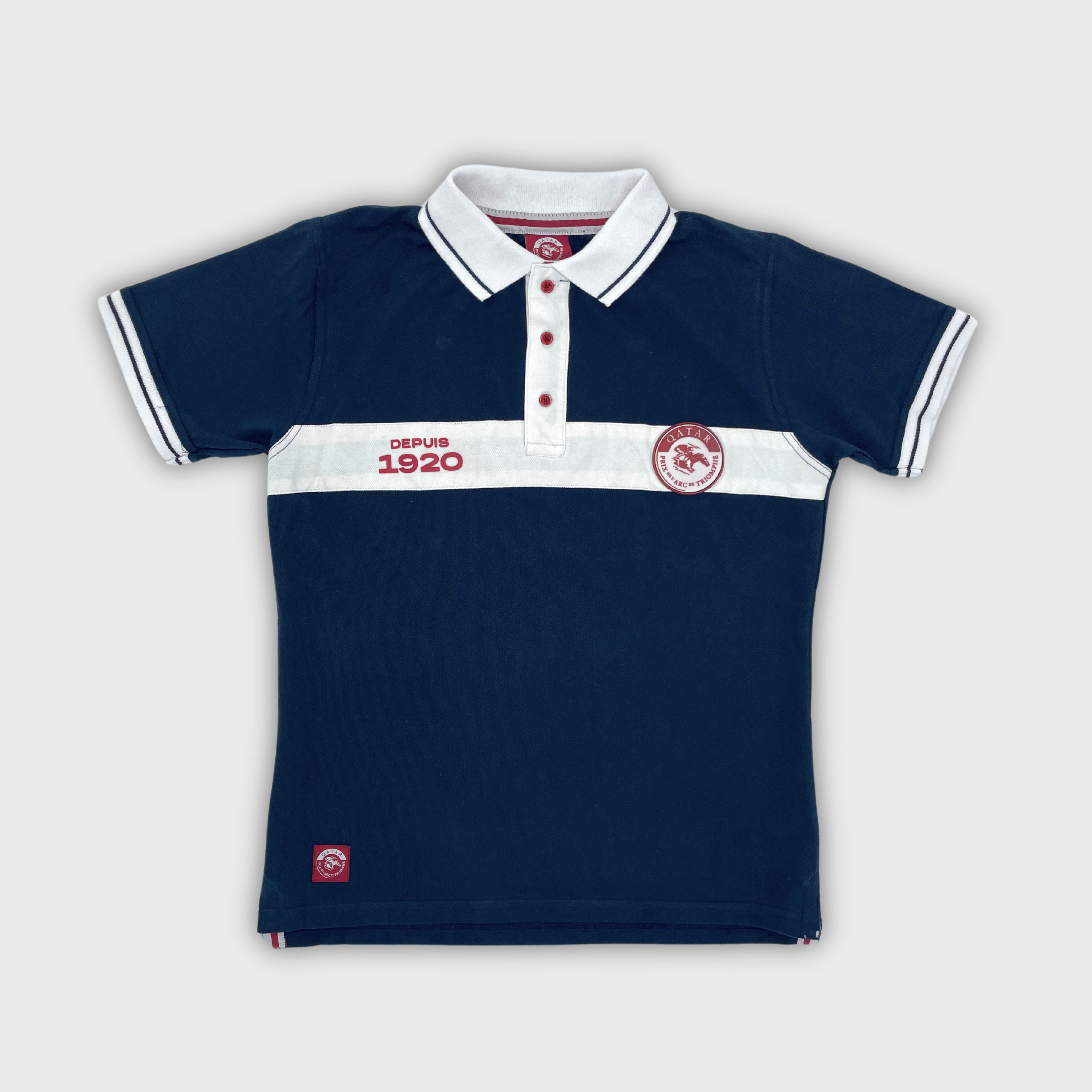 Polo Qatar Prix de l'Arc de Triomphe Vintage Mixte Bleu Marine