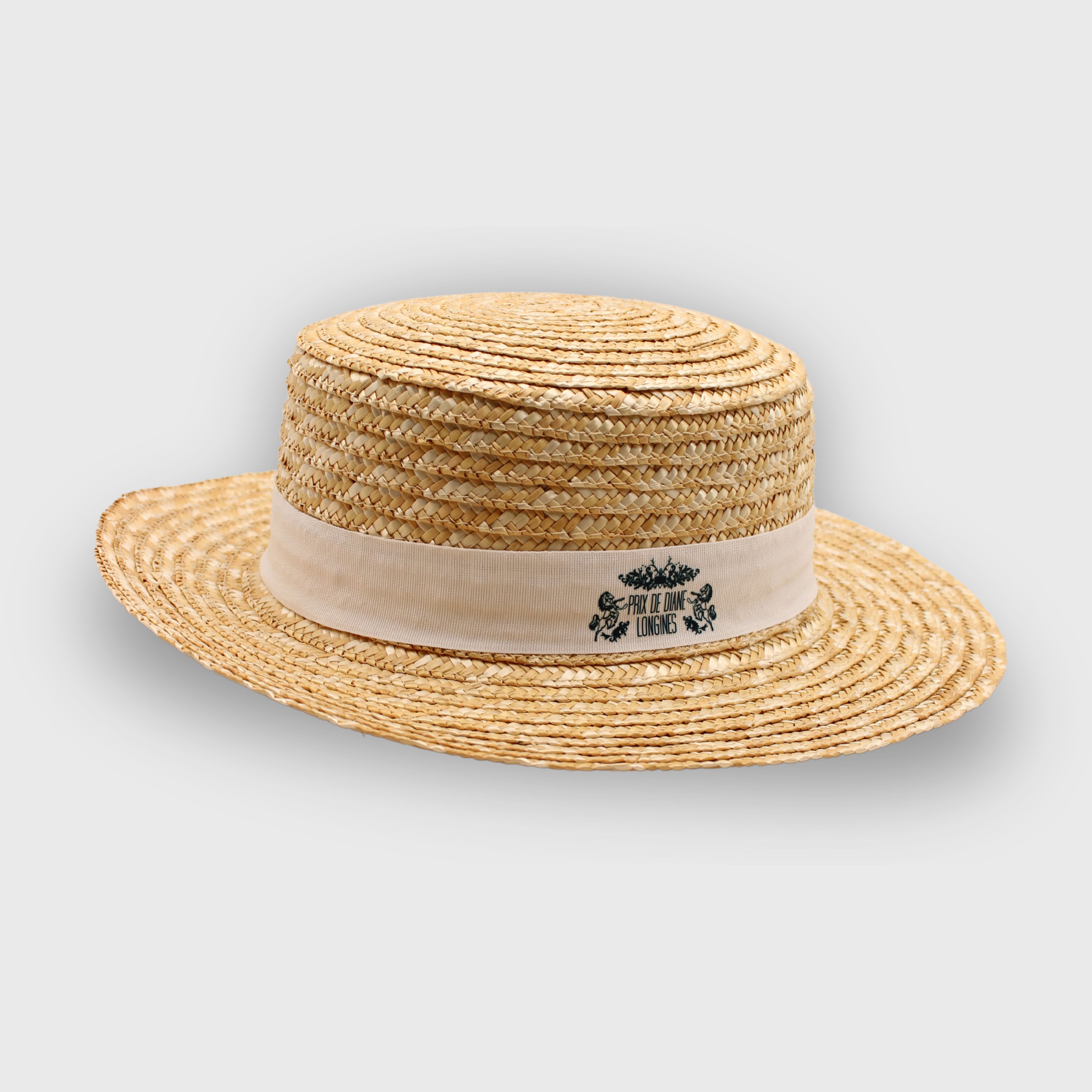 Chapeau Panama Qatar Prix de l'Arc de Triomphe Logo Beige