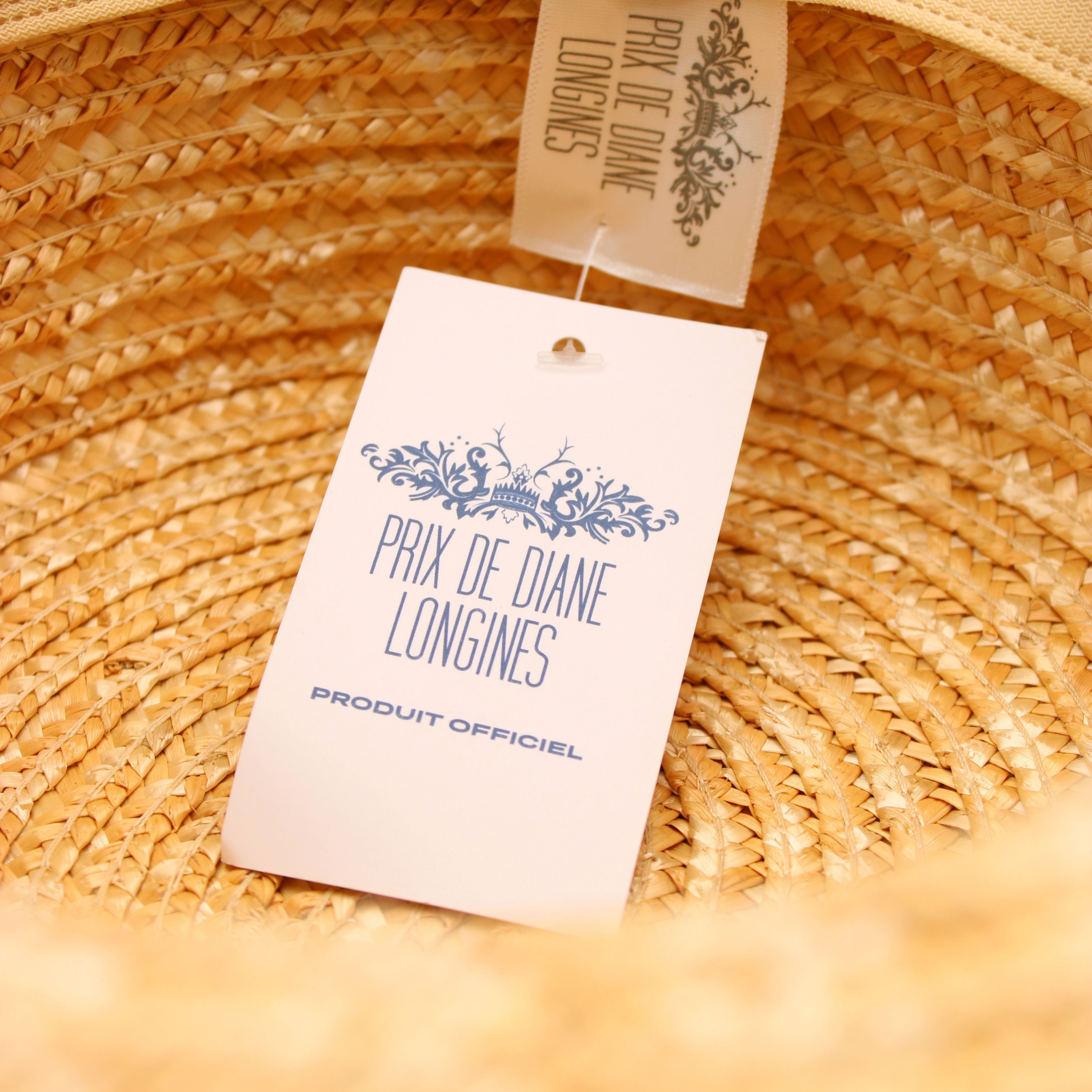 Chapeau Panama Qatar Prix de l'Arc de Triomphe Logo Beige