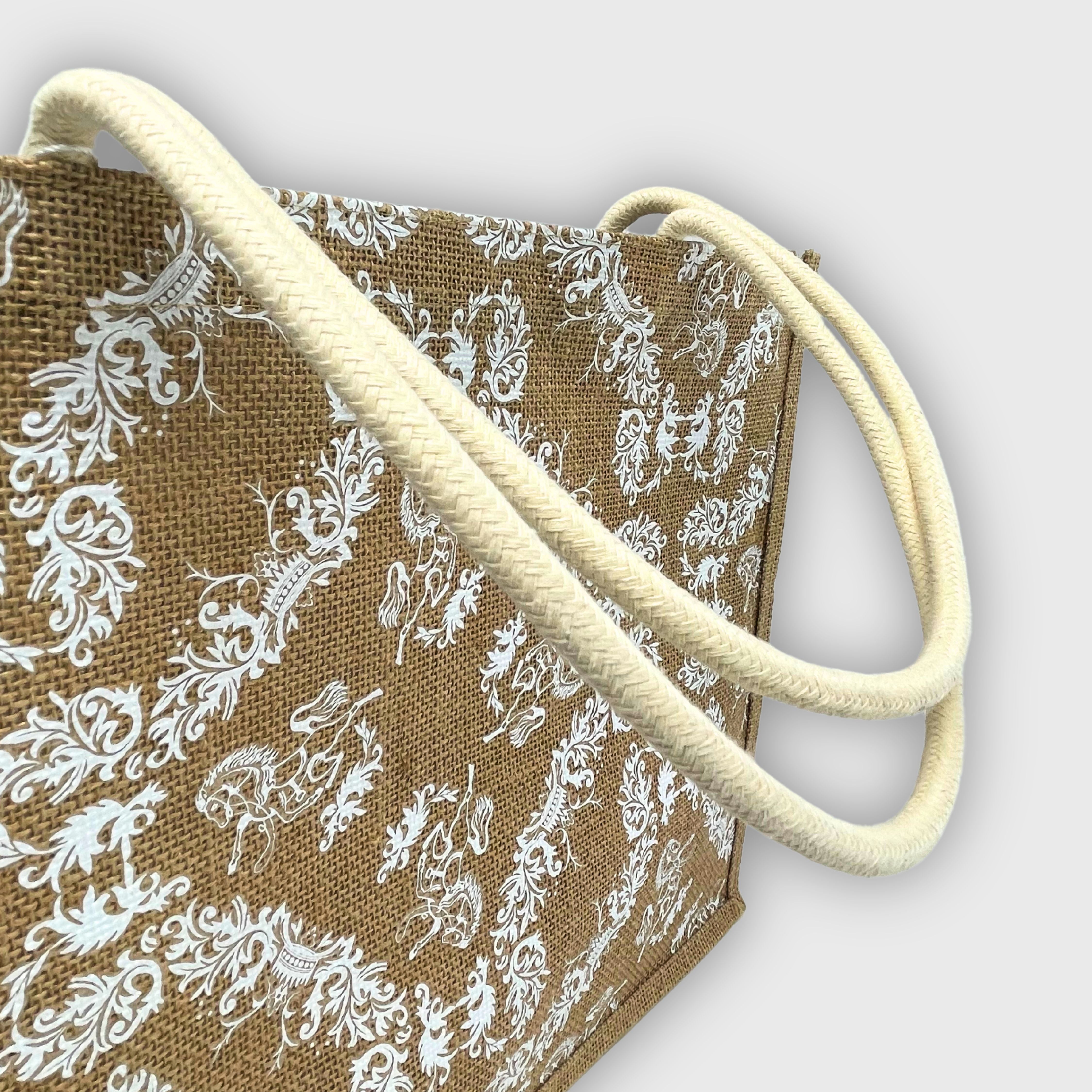 ロンジン プリ・ドゥ・ダイアン トートバッグ ホワイト ベージュ ナチュラル