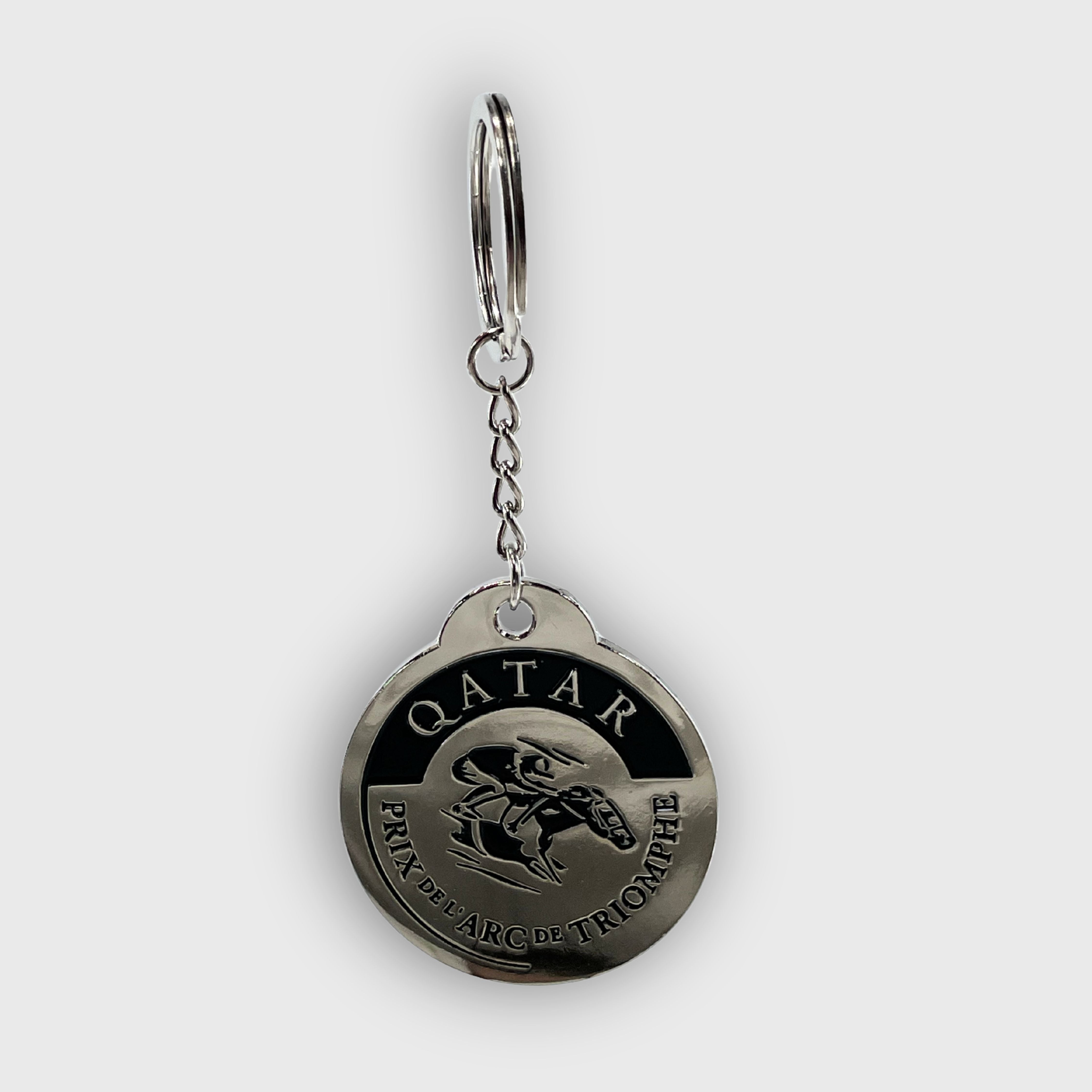 Porte-clés Emaillé Qatar Prix de l'Arc de Triomphe Logo Bleu Métal