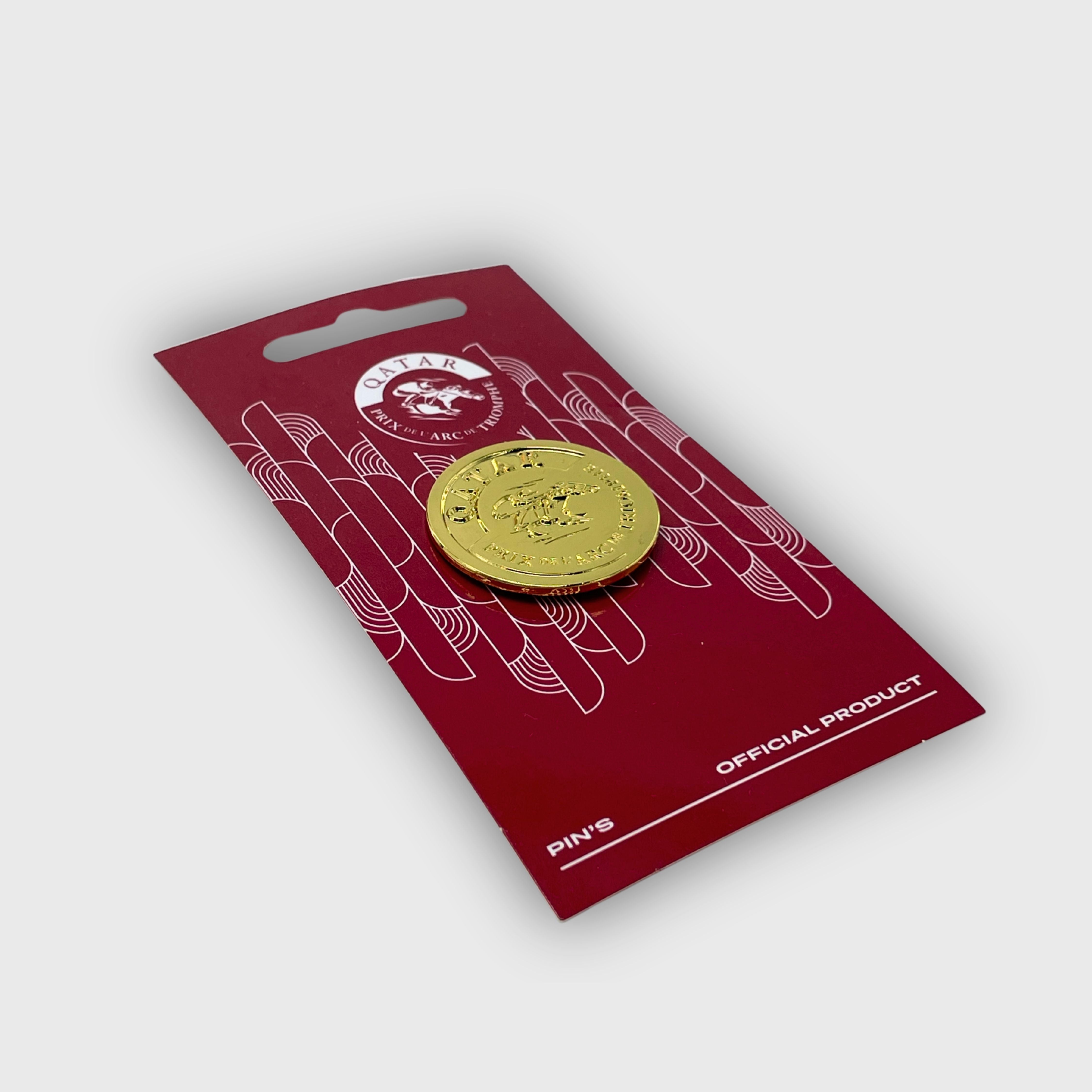 Pin's Emaillé Qatar Prix de l'Arc de Triomphe Logo Or Doré