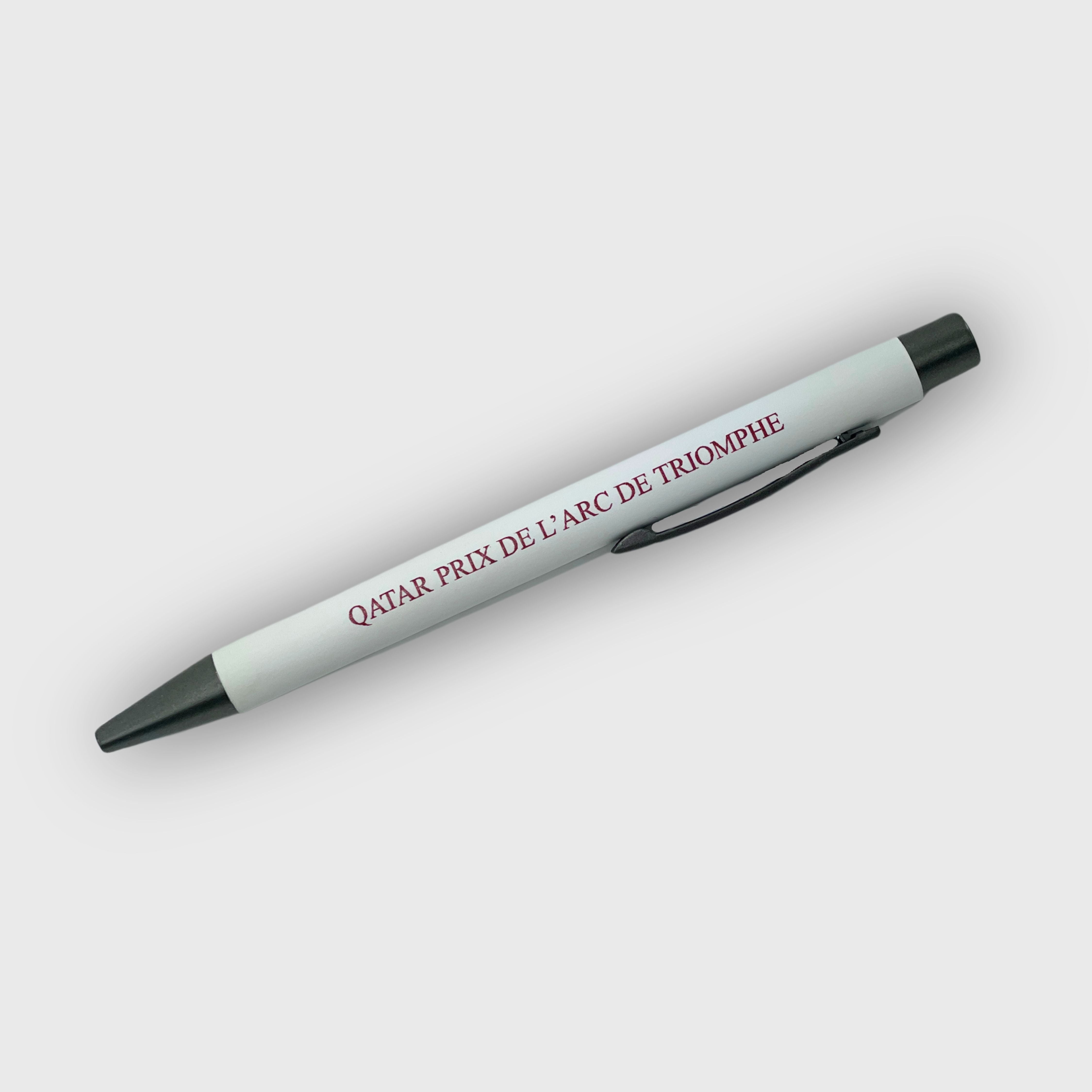 Stylo Qatar Prix de l'Arc de Triomphe Logo Blanc