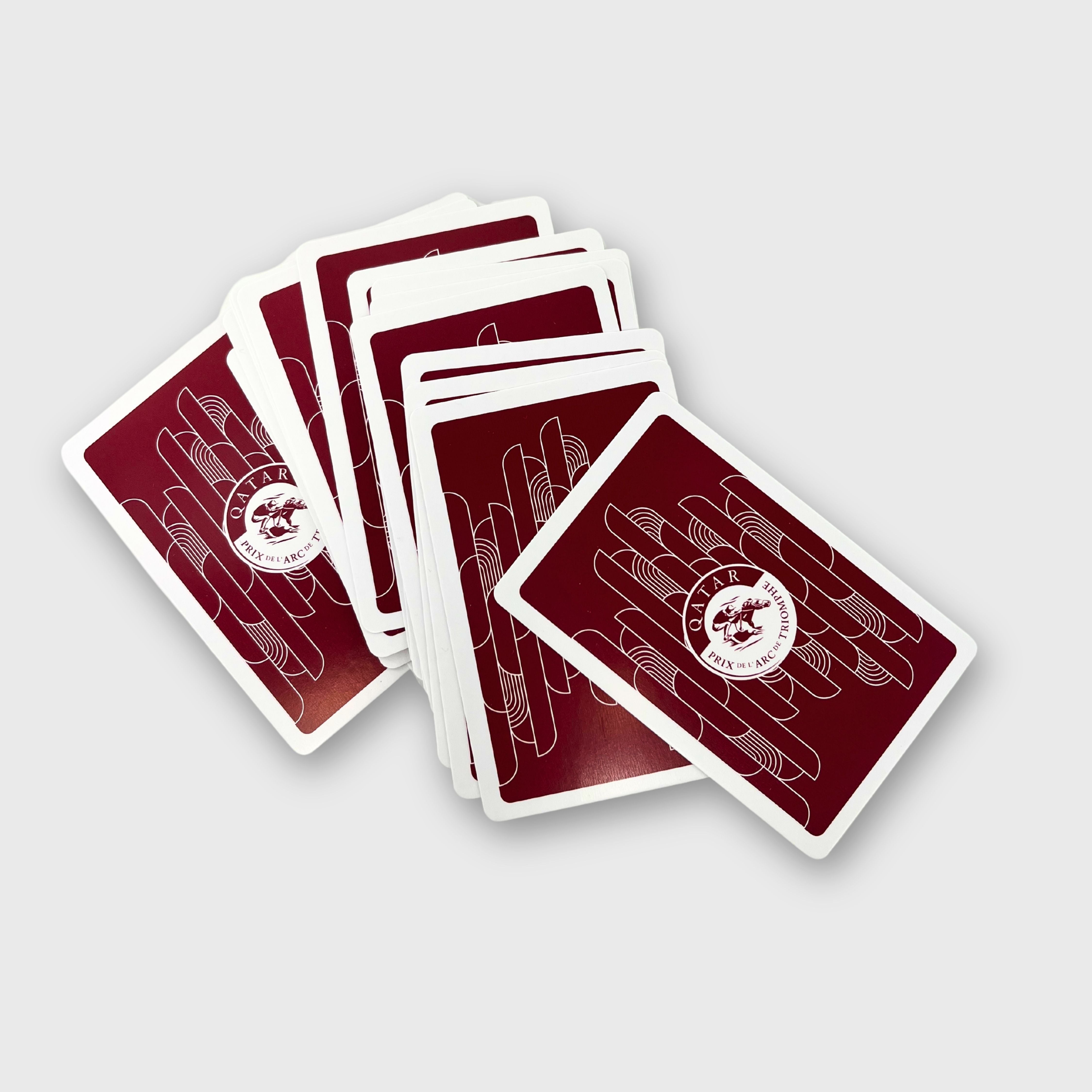 Jeu de Cartes Qatar Prix de l'Arc de Triomphe Motif Logo Bordeaux