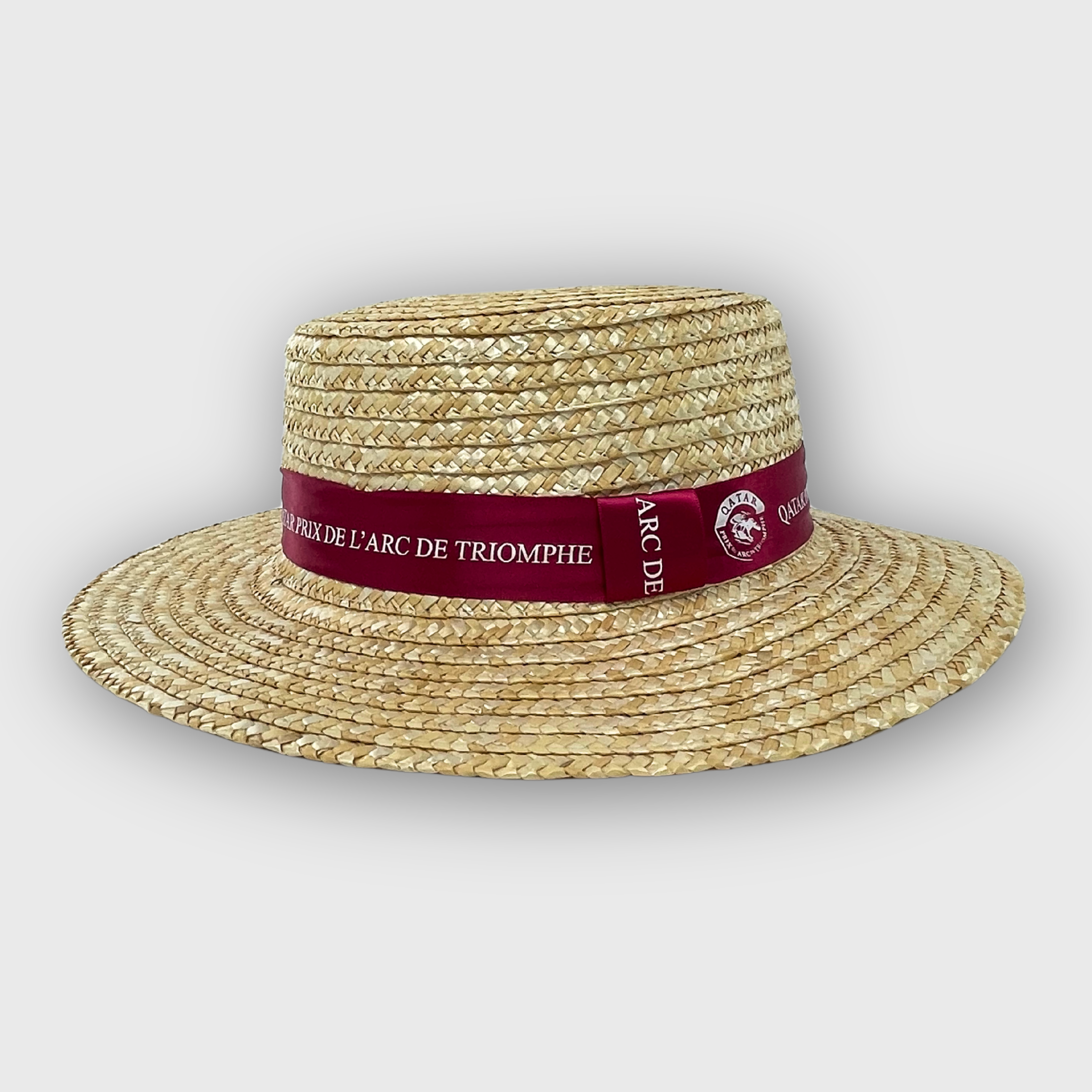 Chapeau Panama Qatar Prix de l'Arc de Triomphe Logo Beige