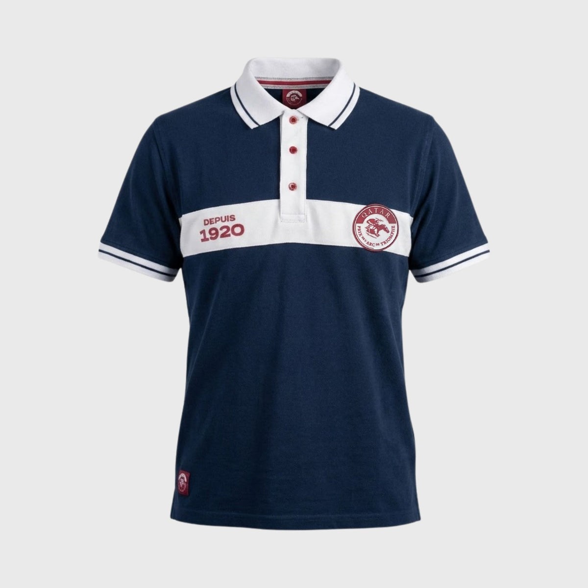 Polo Qatar Prix de l'Arc de Triomphe Vintage Mixte Bleu Marine