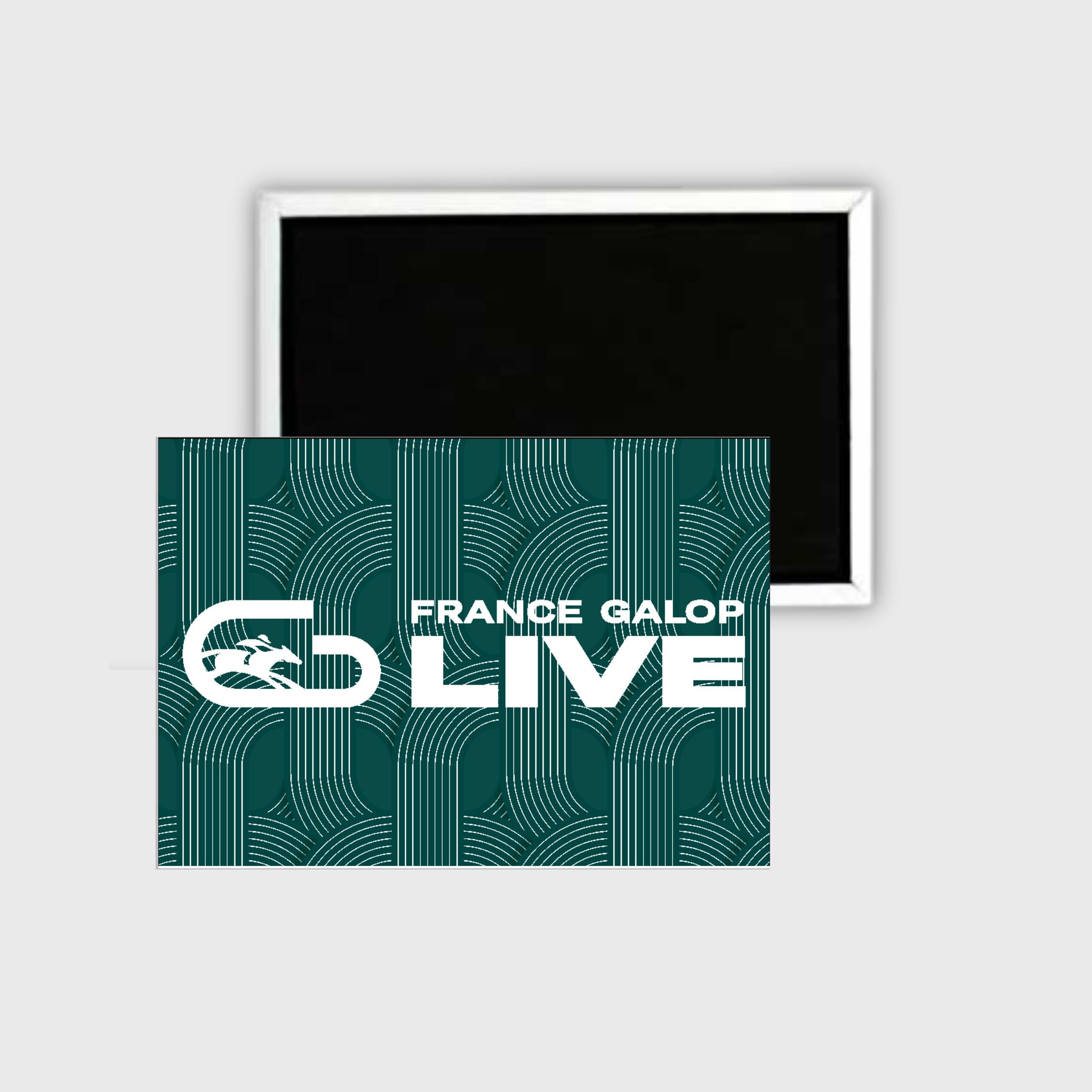 Magnet France Galop Live Logo Pattern Green