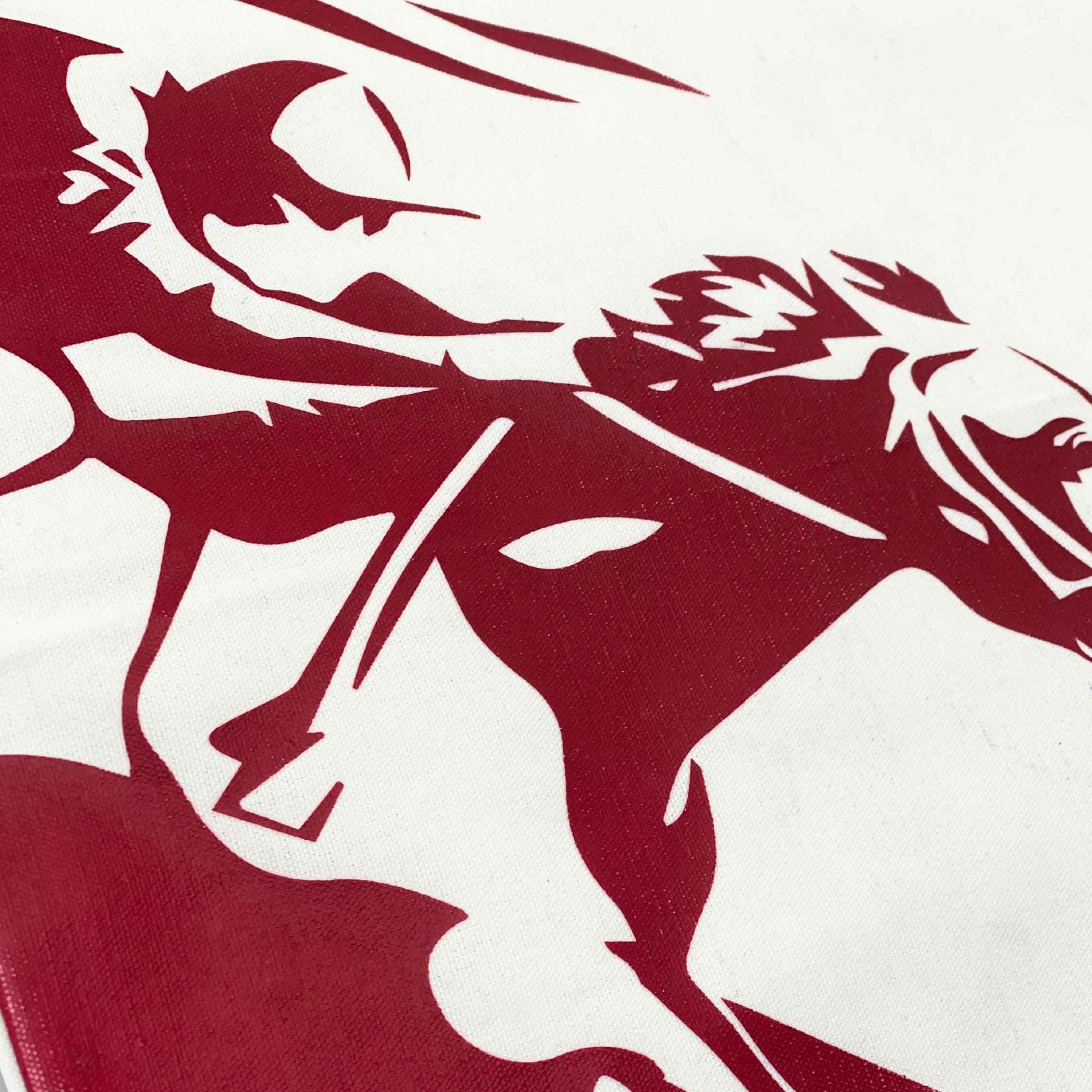 Qatar Arc de Triomphe Price Red Logo Tote Bag