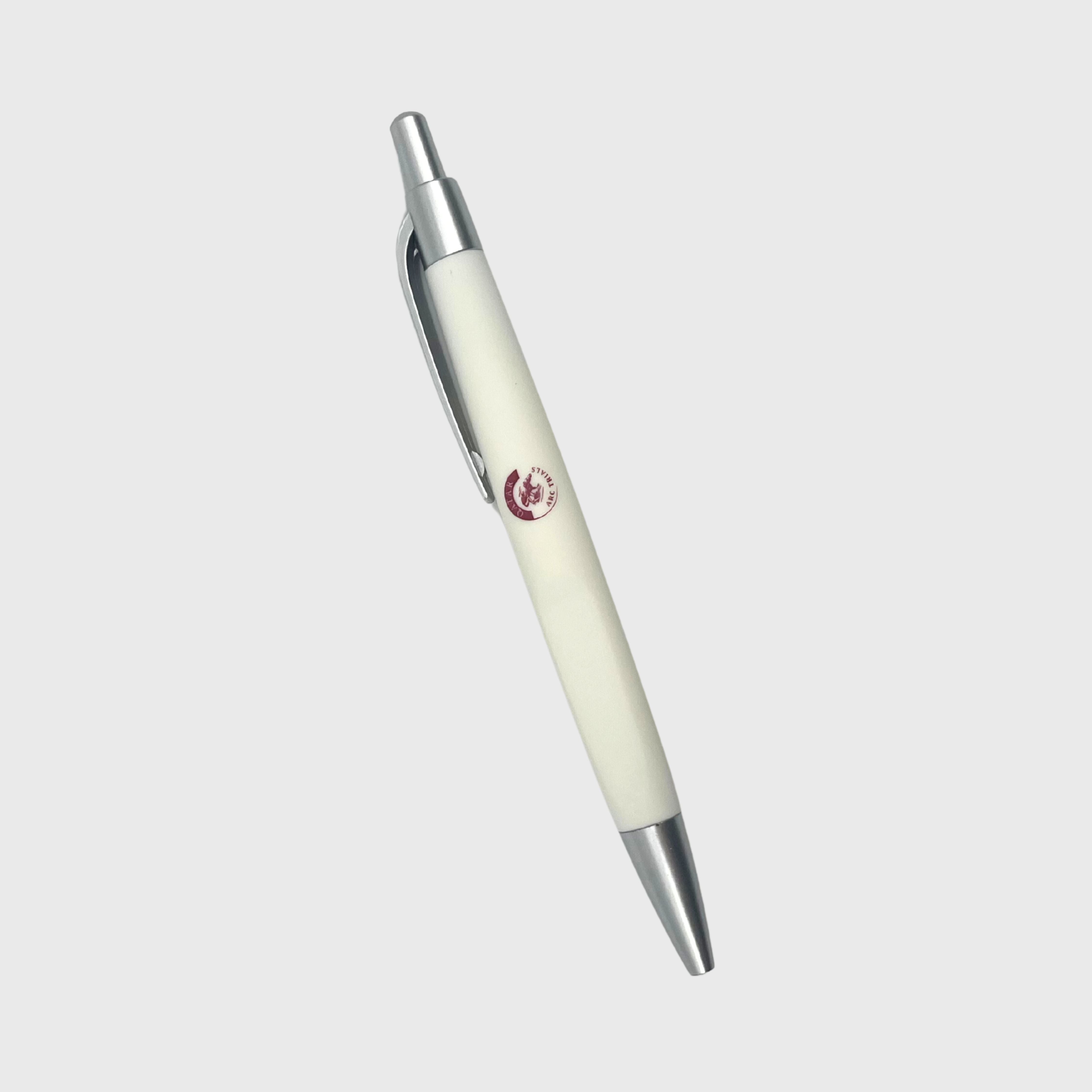 Stylo Qatar Arc Trials Logo Blanc