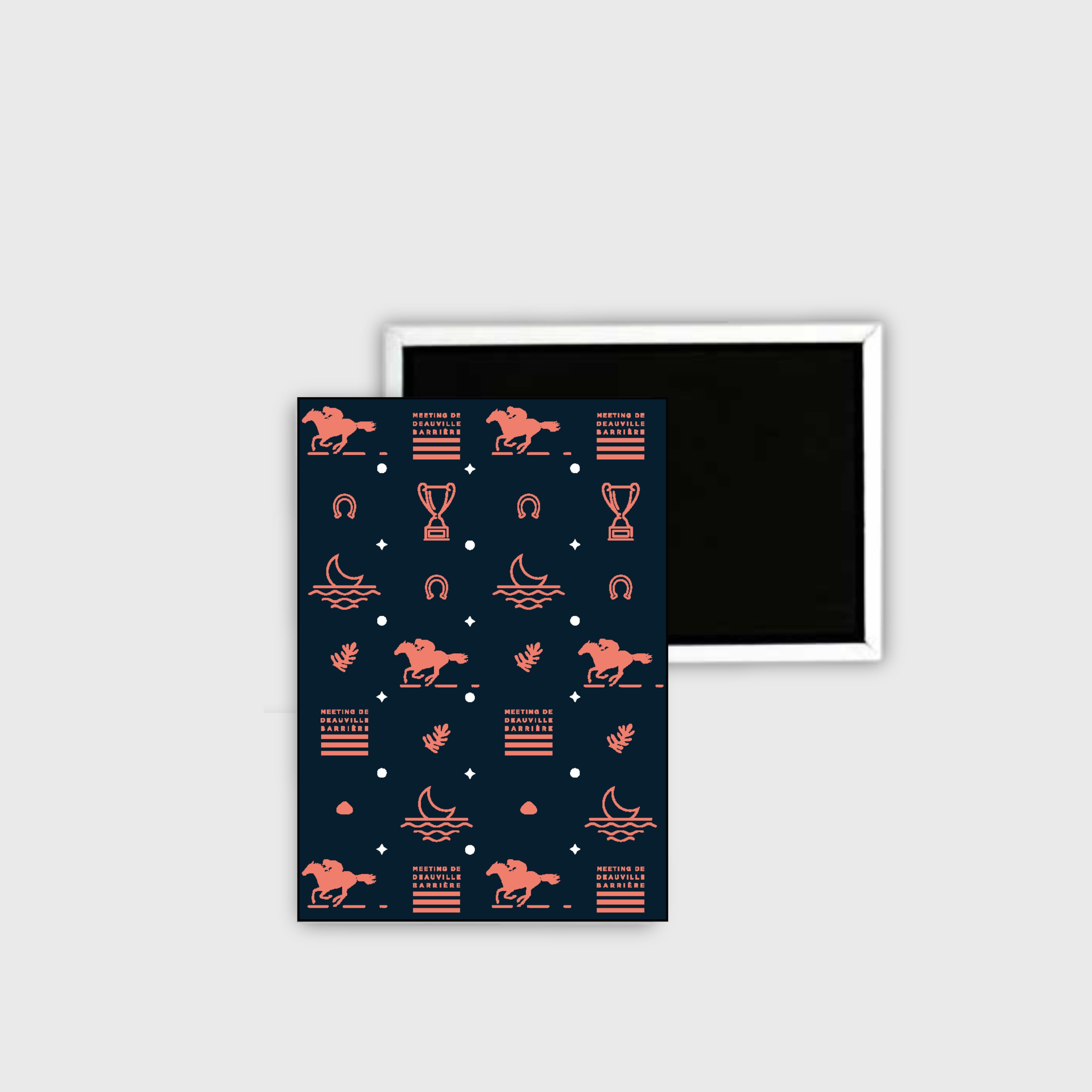Magnet Meeting de Deauville Barrière Pattern Nocturne Bleu Marine