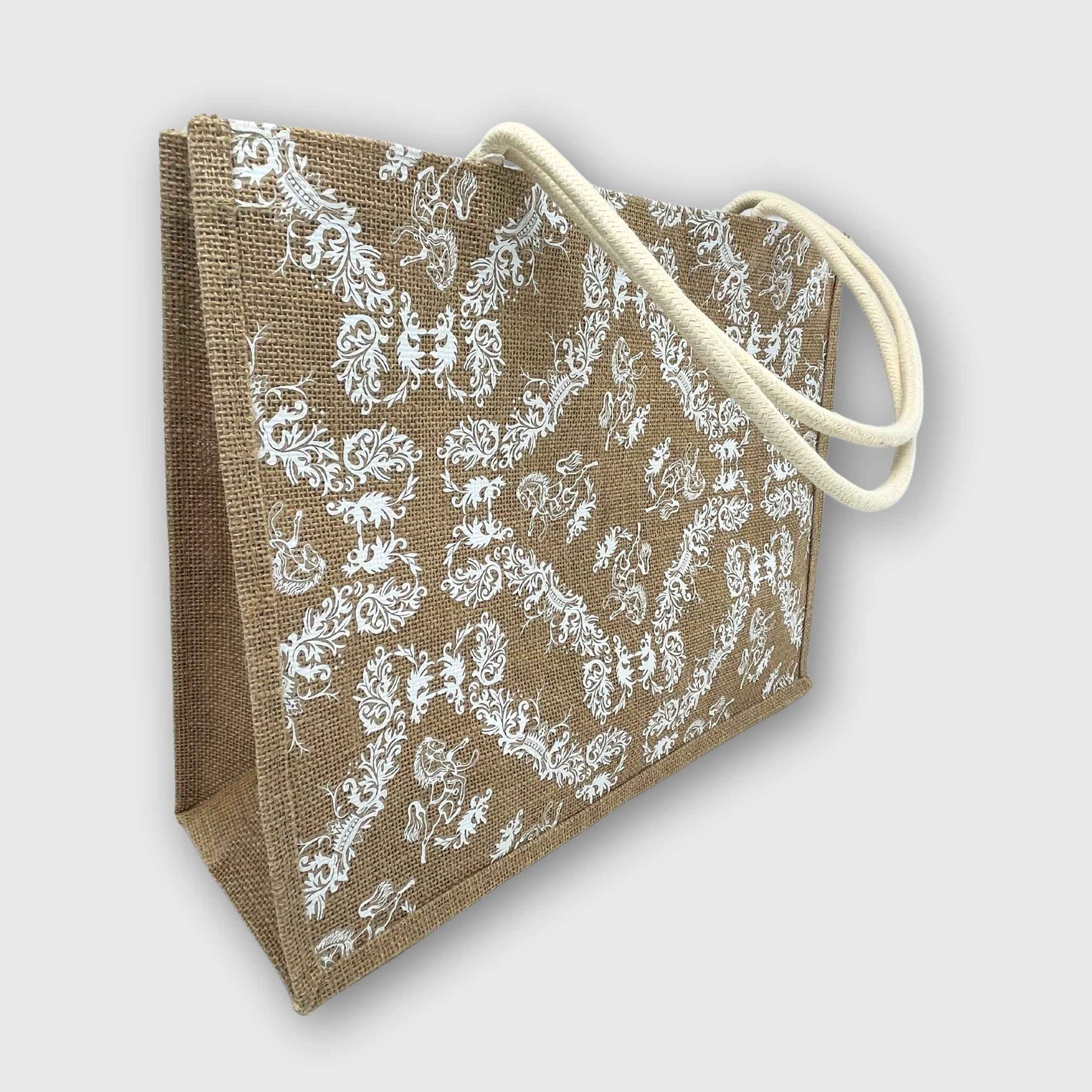 ロンジン プリ・ドゥ・ダイアン トートバッグ ホワイト ベージュ ナチュラル