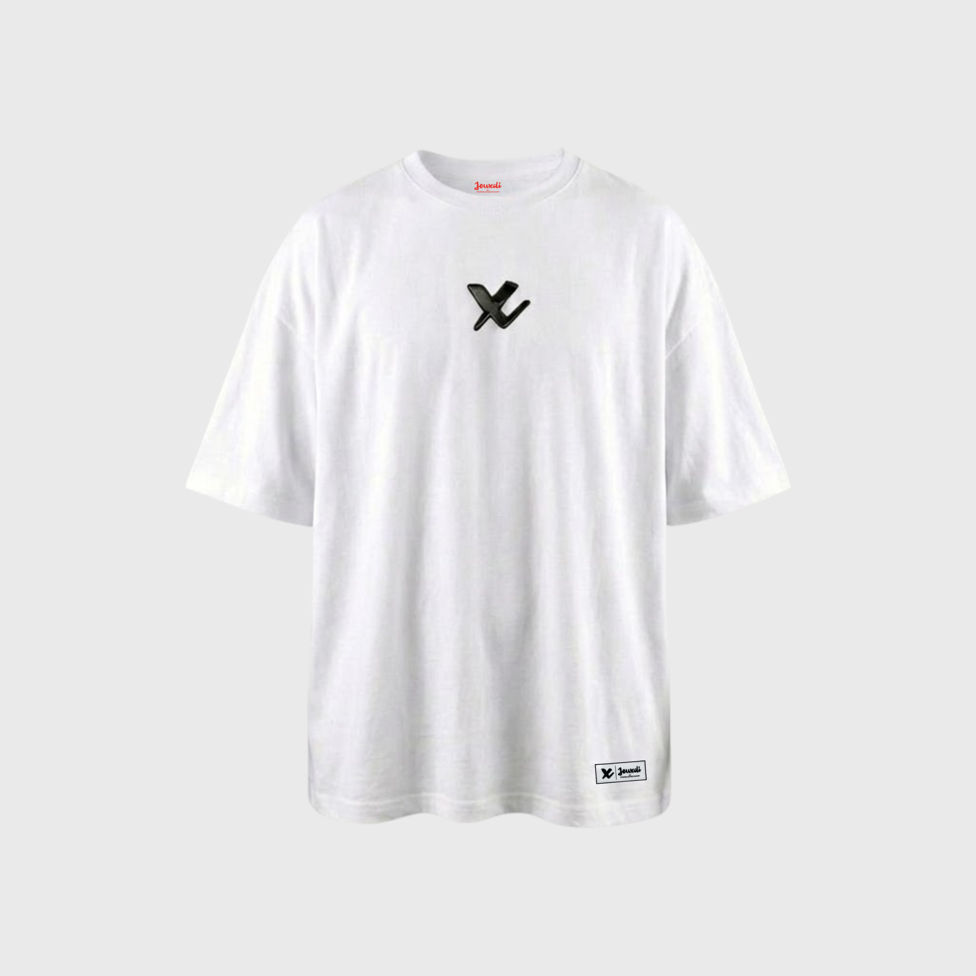 Oversized T-shirt JeuXdi by ParisLongchamp Patch Mixed White