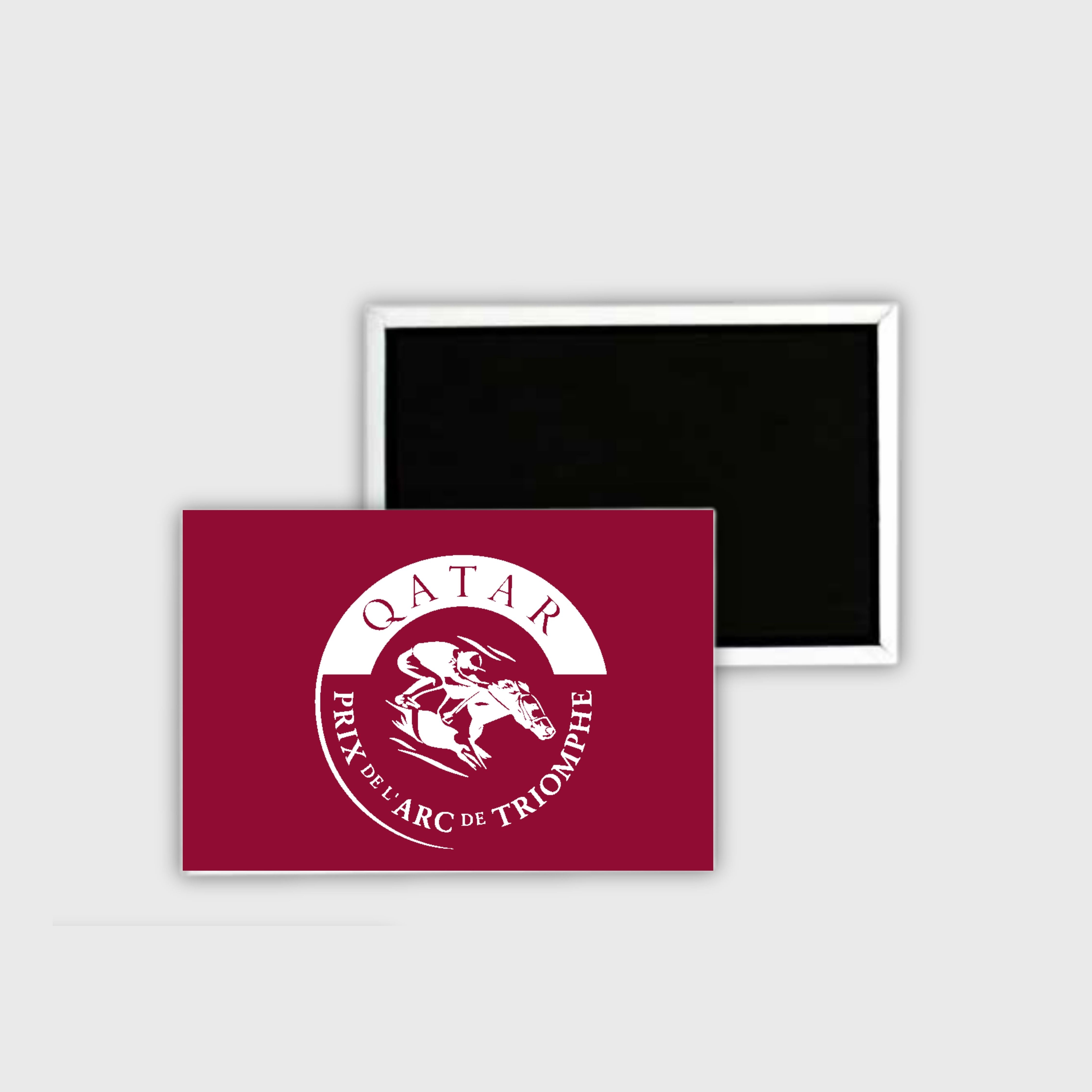 Magnet Qatar Prix de l'Arc de Triomphe Logo Blanc Bordeaux