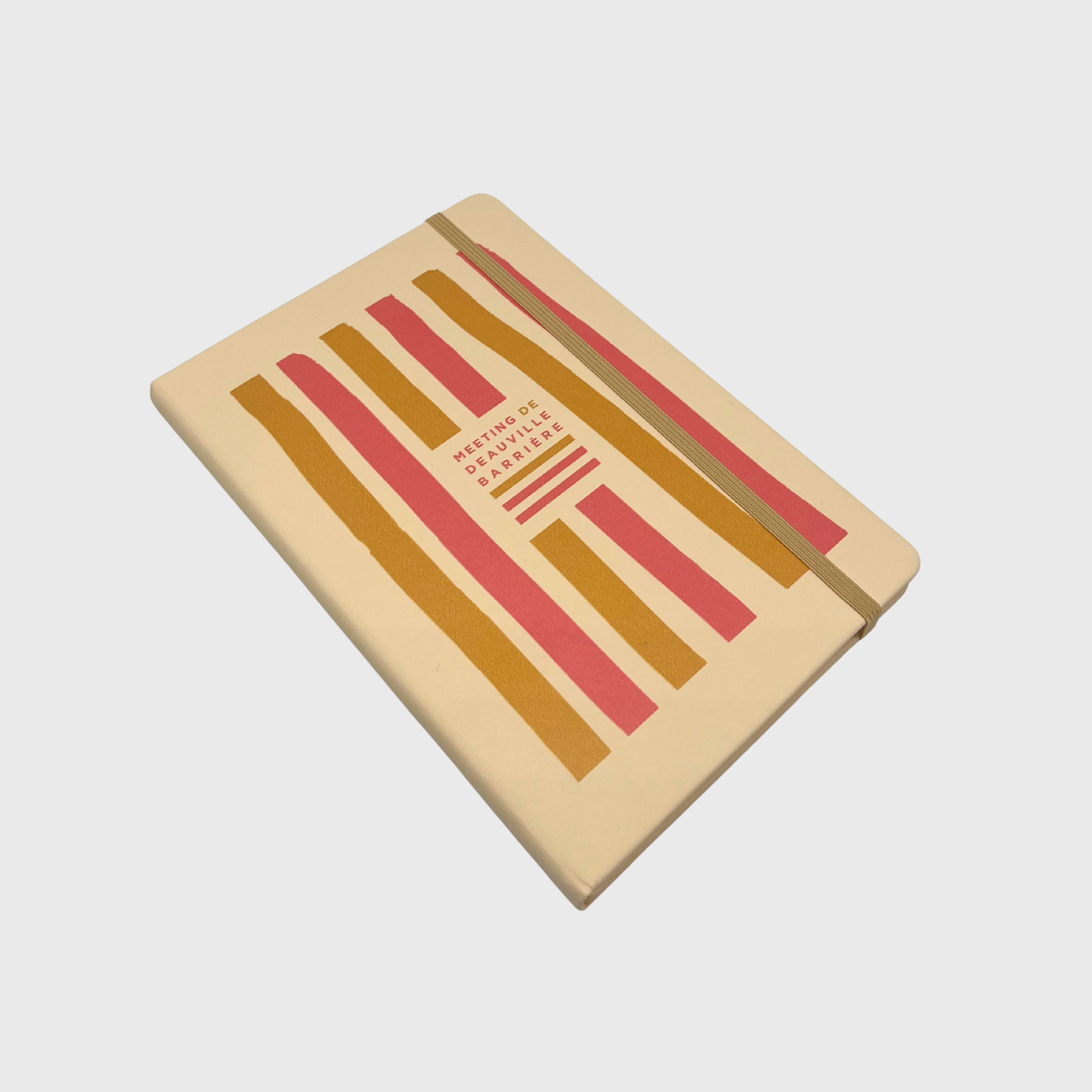 Deauville Barrière Meeting Notebook, Beige Stripes