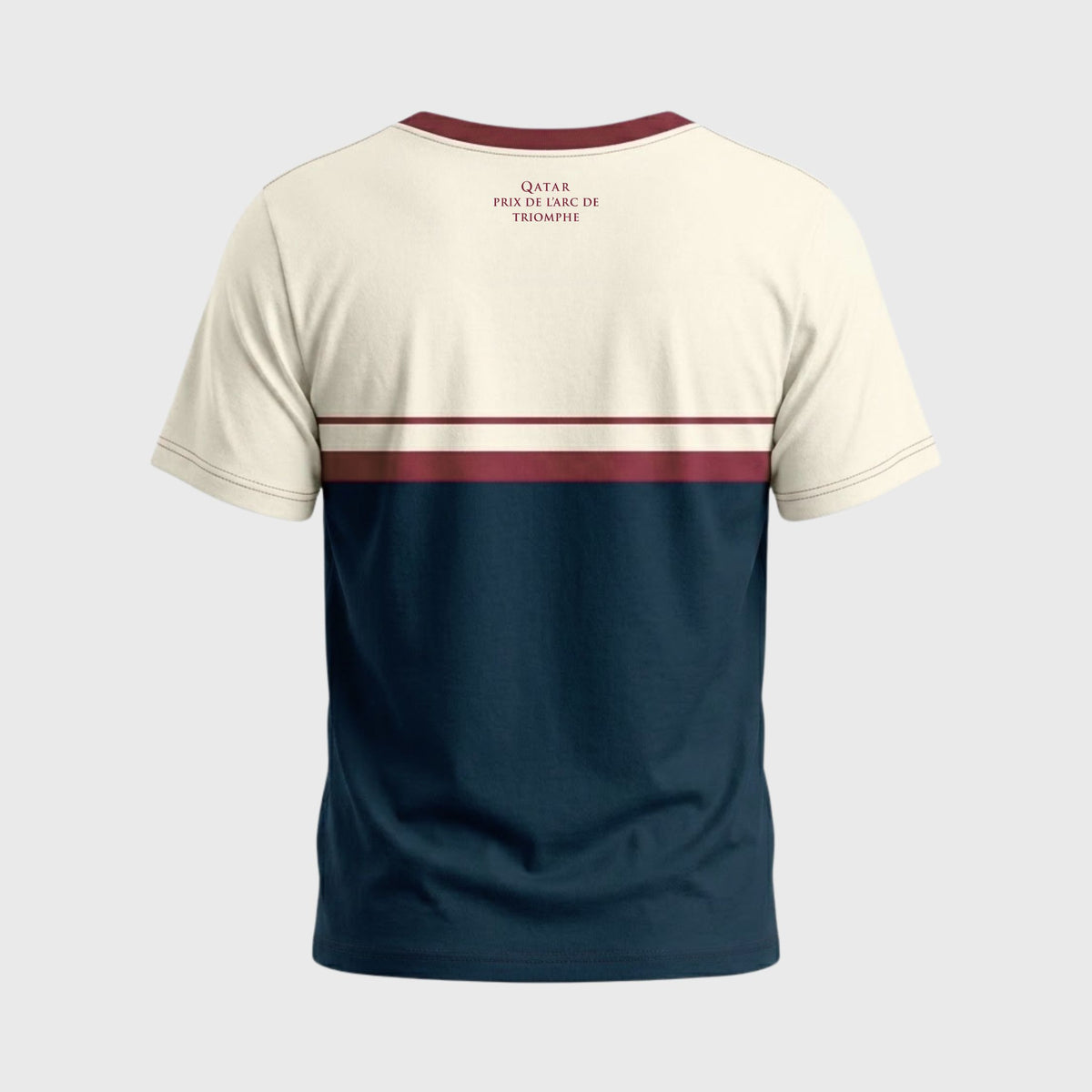 Unisex Multicolored Striped Qatar Prix de l'Arc de Triomphe T-Shirt