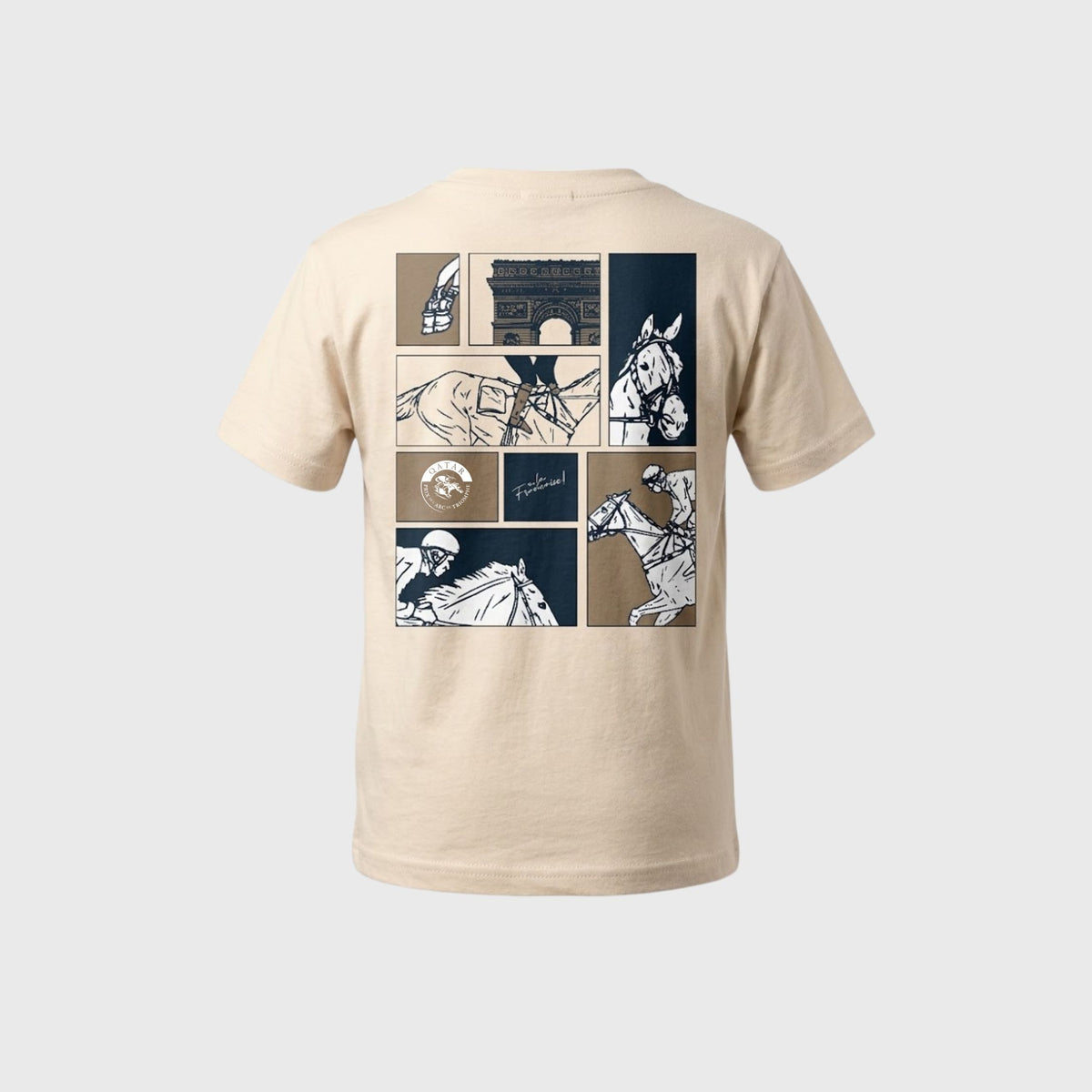 T-shirt Enfant Qatar Prix de l'Arc de Triomphe BD Beige