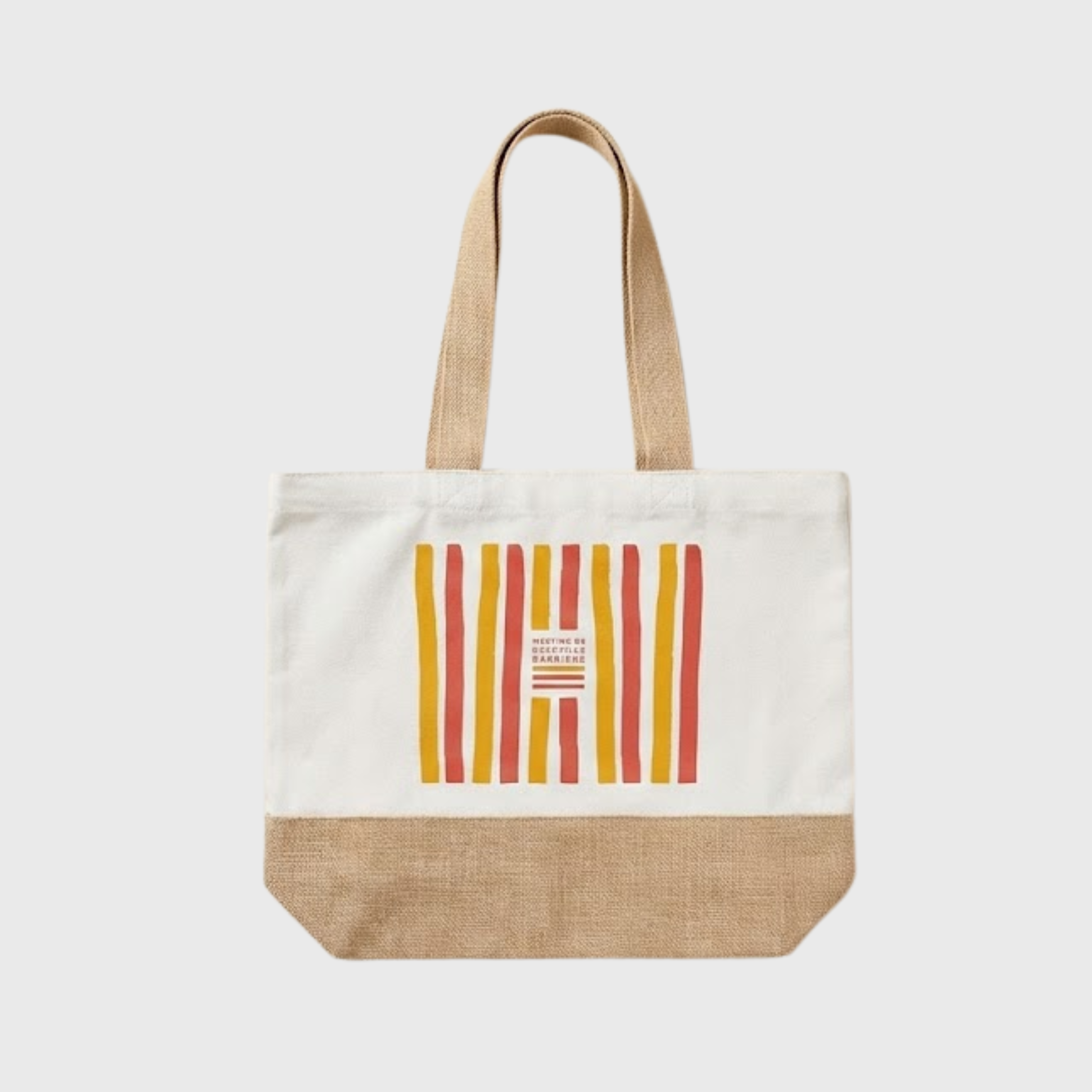 Sac Cabas Meeting Deauville Barriere Rayures Beige