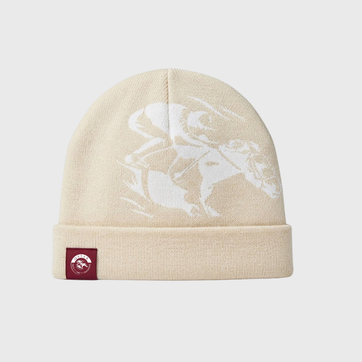 Beige Tonal Qatar Prix de l'Arc de Triomphe Beanie