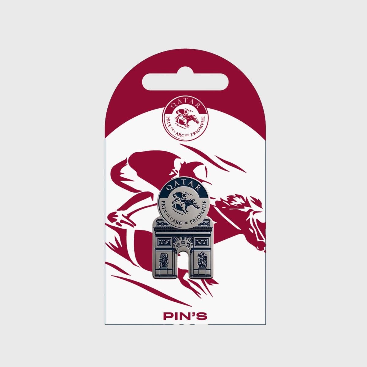 Pin's Qatar Prix de l'Arc Triomphe Arc Métal Bleu