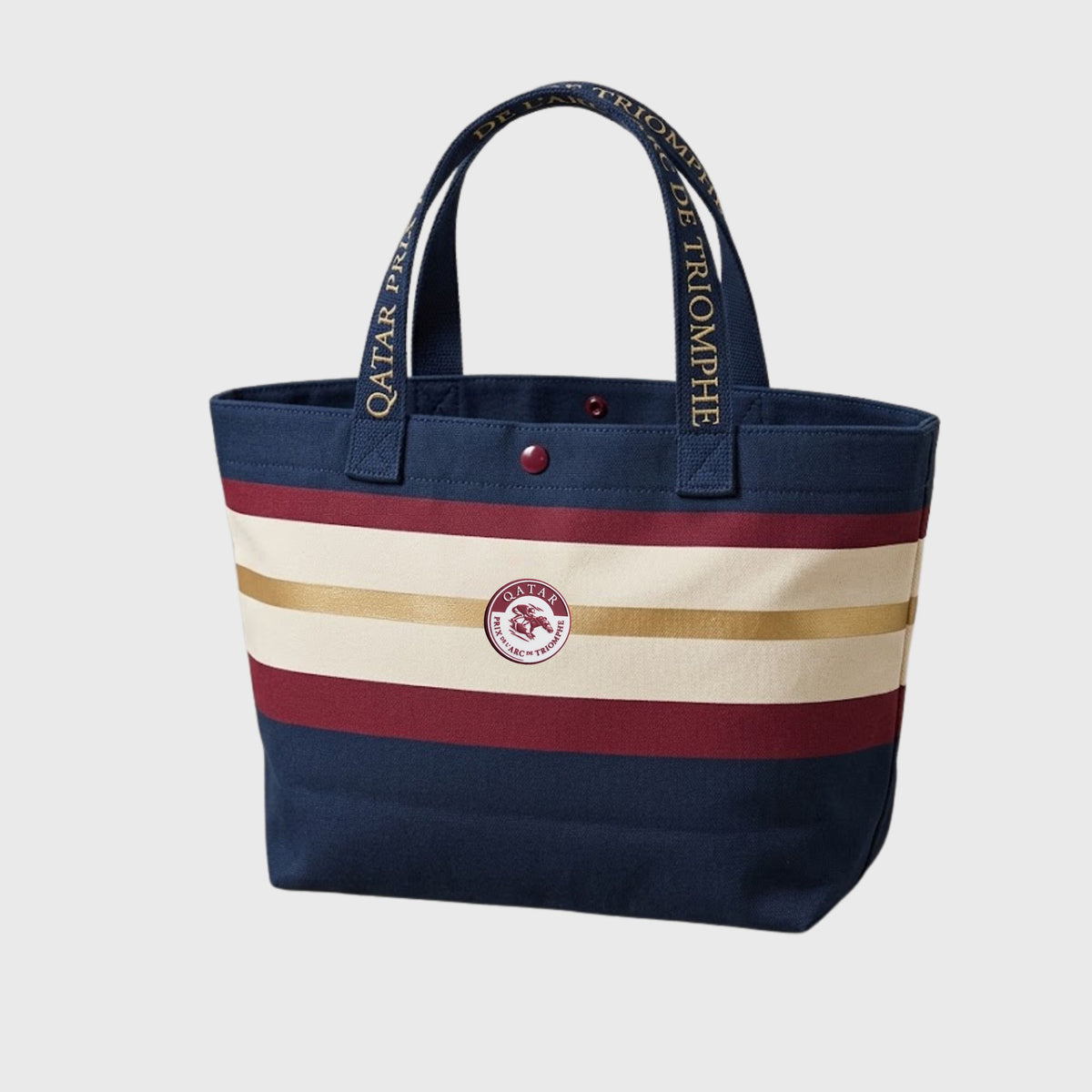 Premium Jute Bag Qatar Arc de Triomphe Striped Multicolour