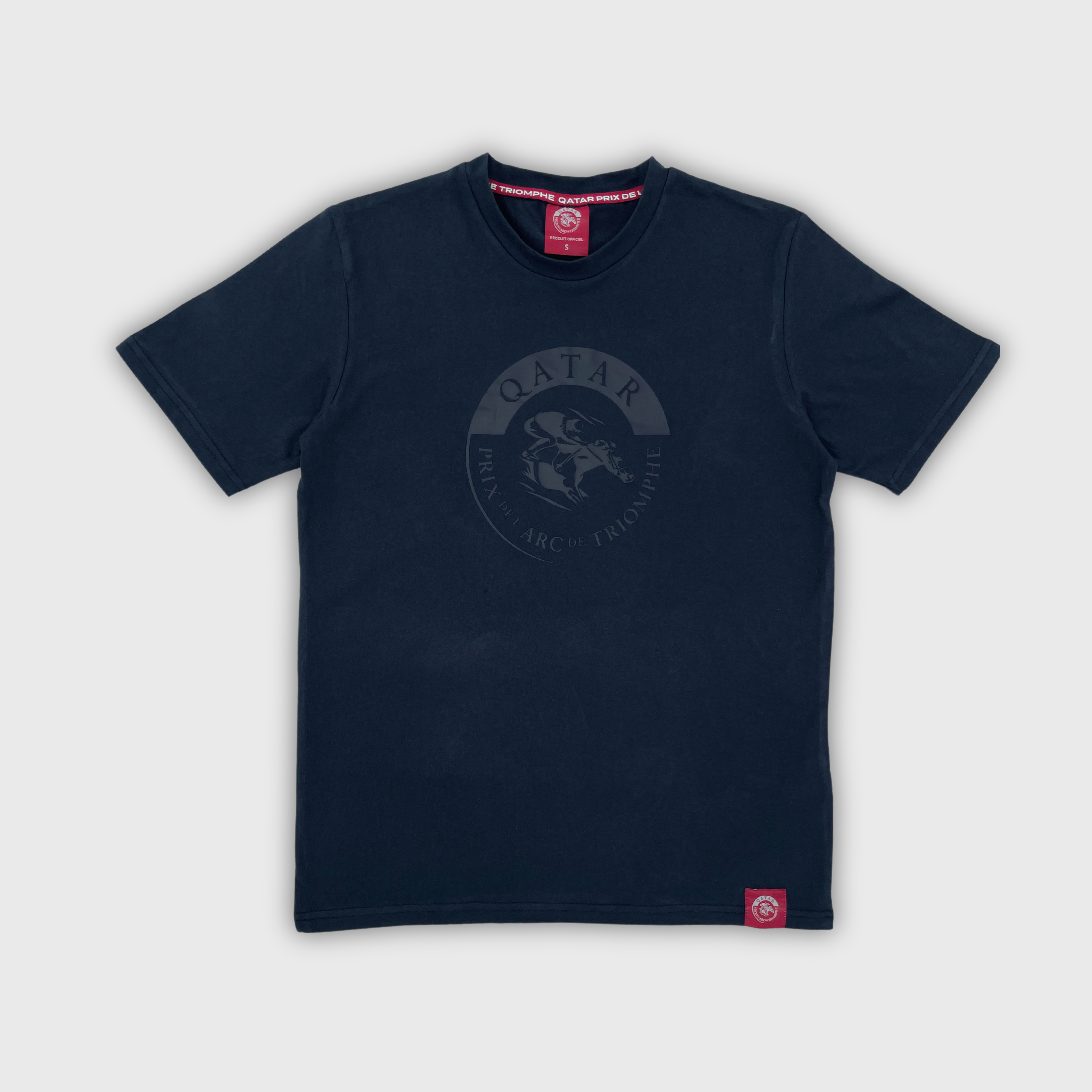 T-shirt Qatar Prix de l'Arc de Triomphe Logo Mixte Bleu Marine