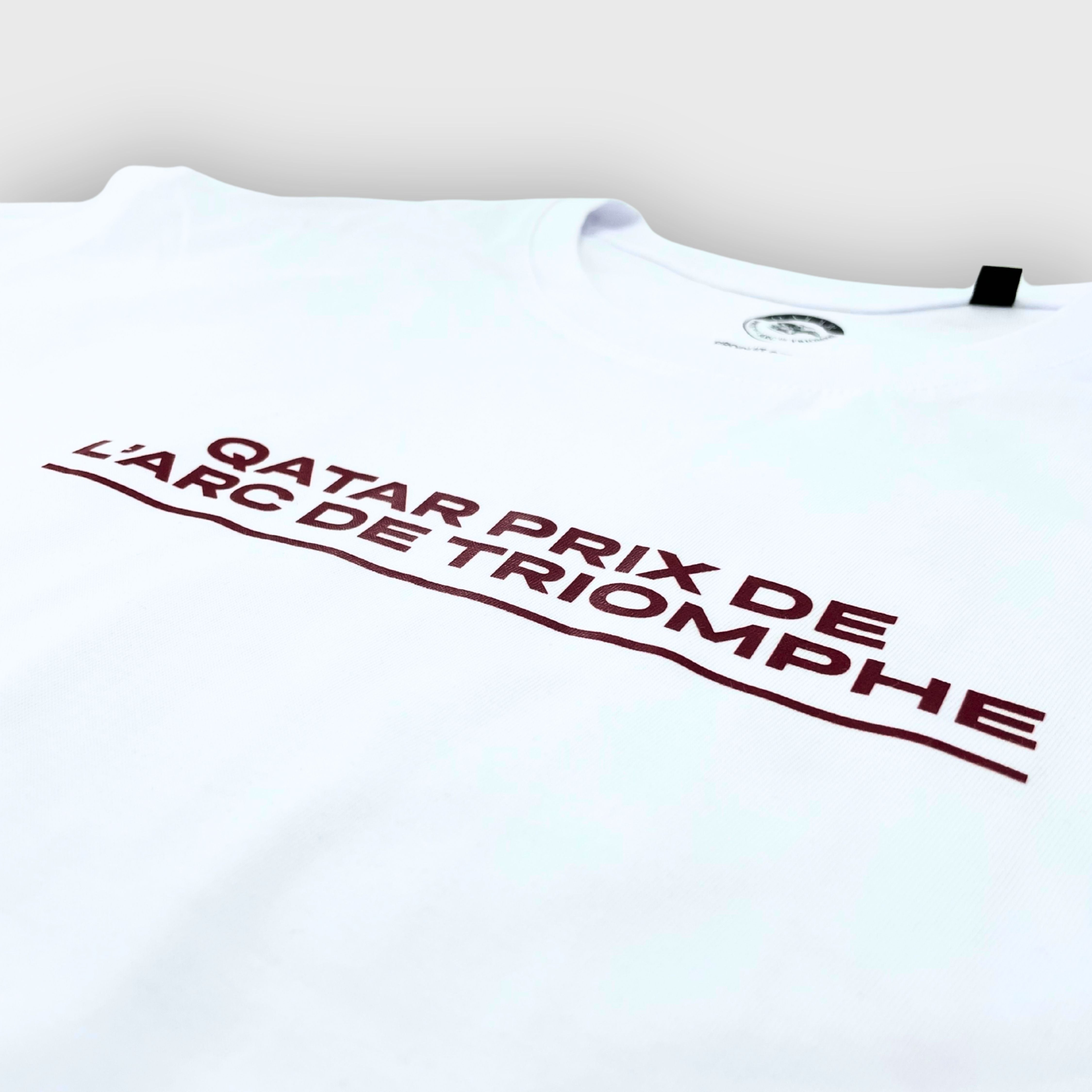 T-shirt Qatar Prix de l'Arc de Triomphe Arches Mixte Blanc