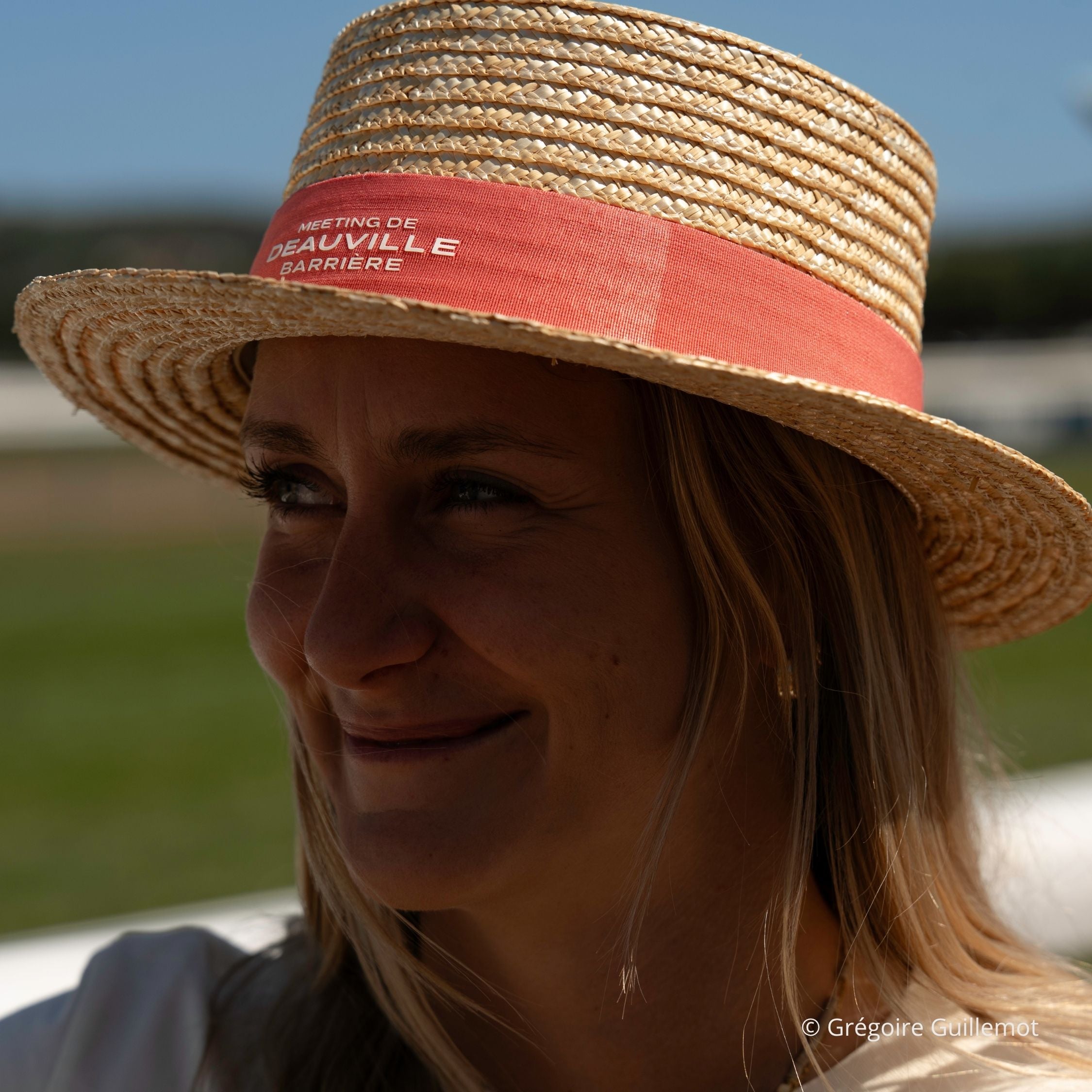 Deauville Barriere Meeting Pink Boater Hat