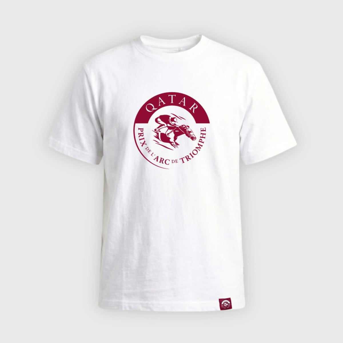 Qatar Prix de l'Arc de Triomphe Mixed Logo White T-shirt